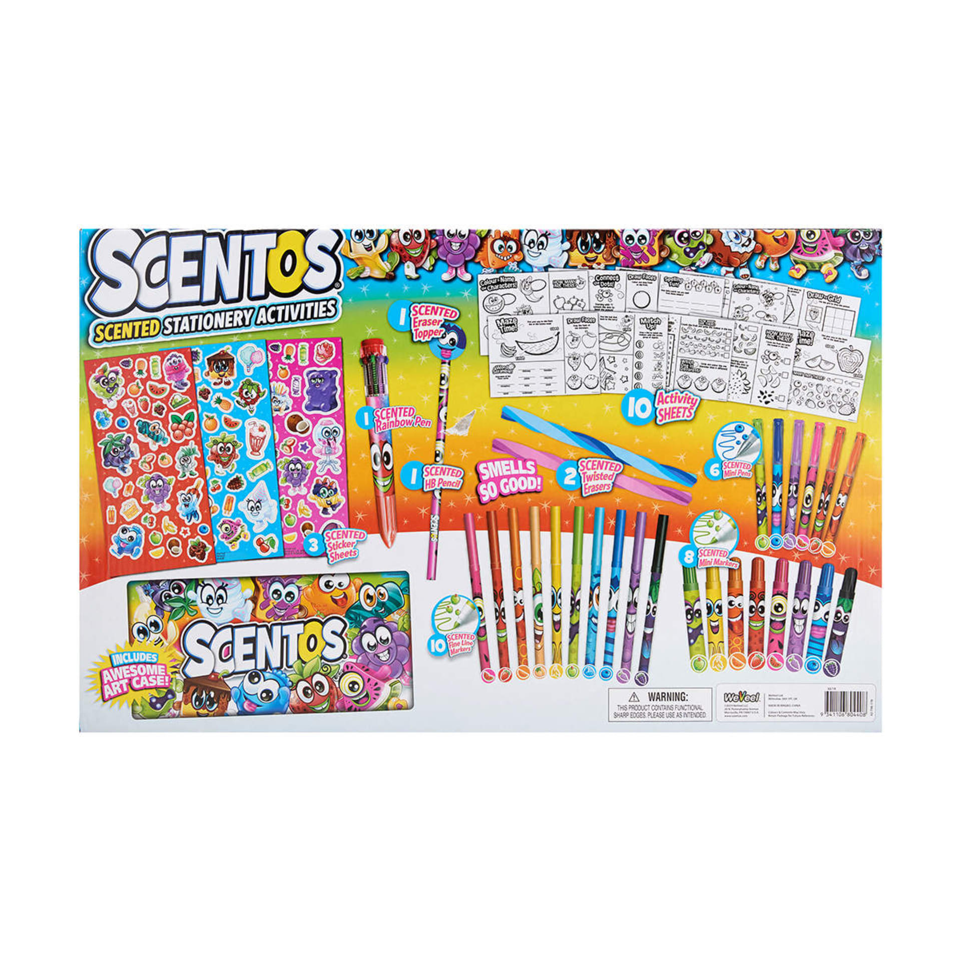 145 Pack Scentos Scented Stationery Activities Case Kmart