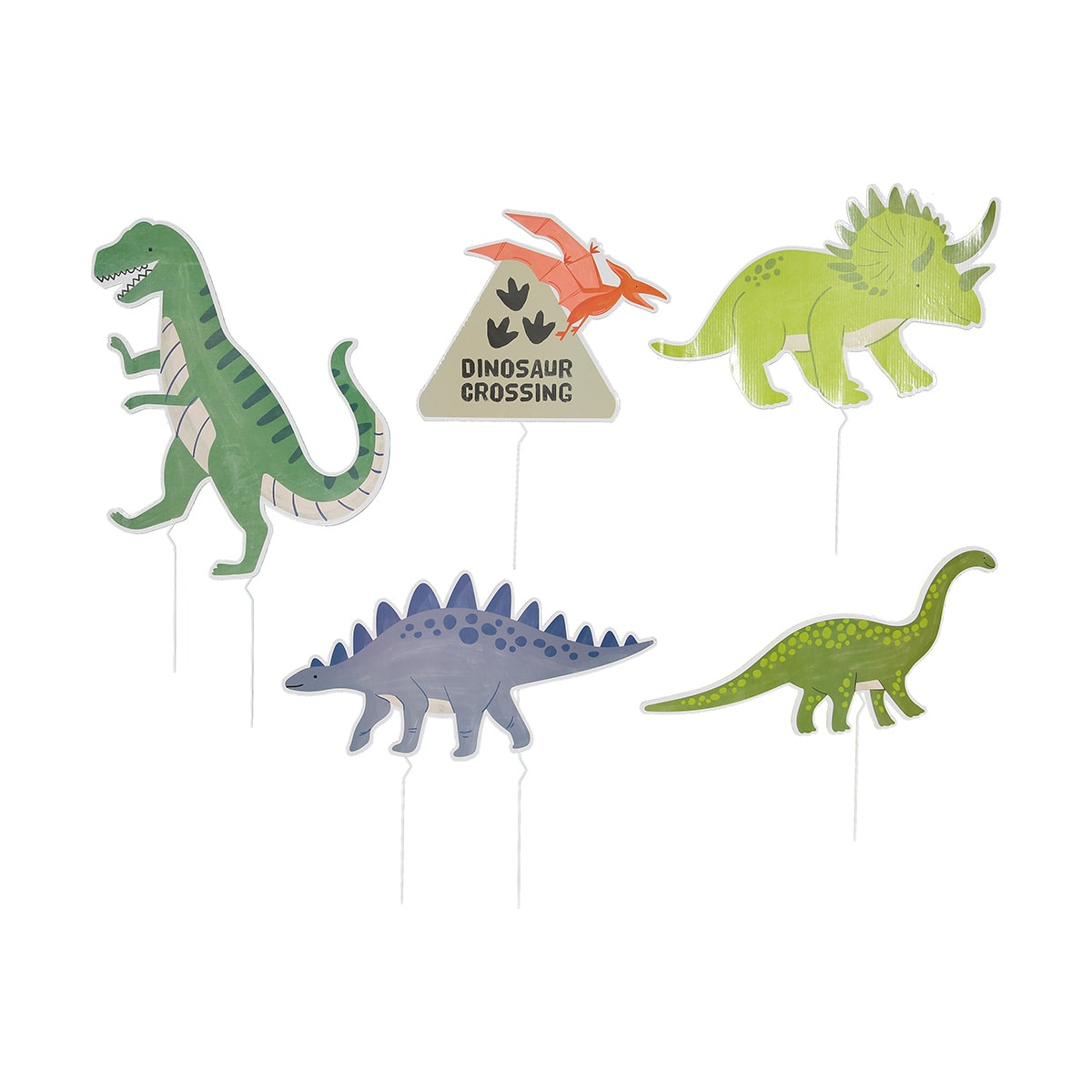 5 Piece Dinosaur Garden Stakes Kmart