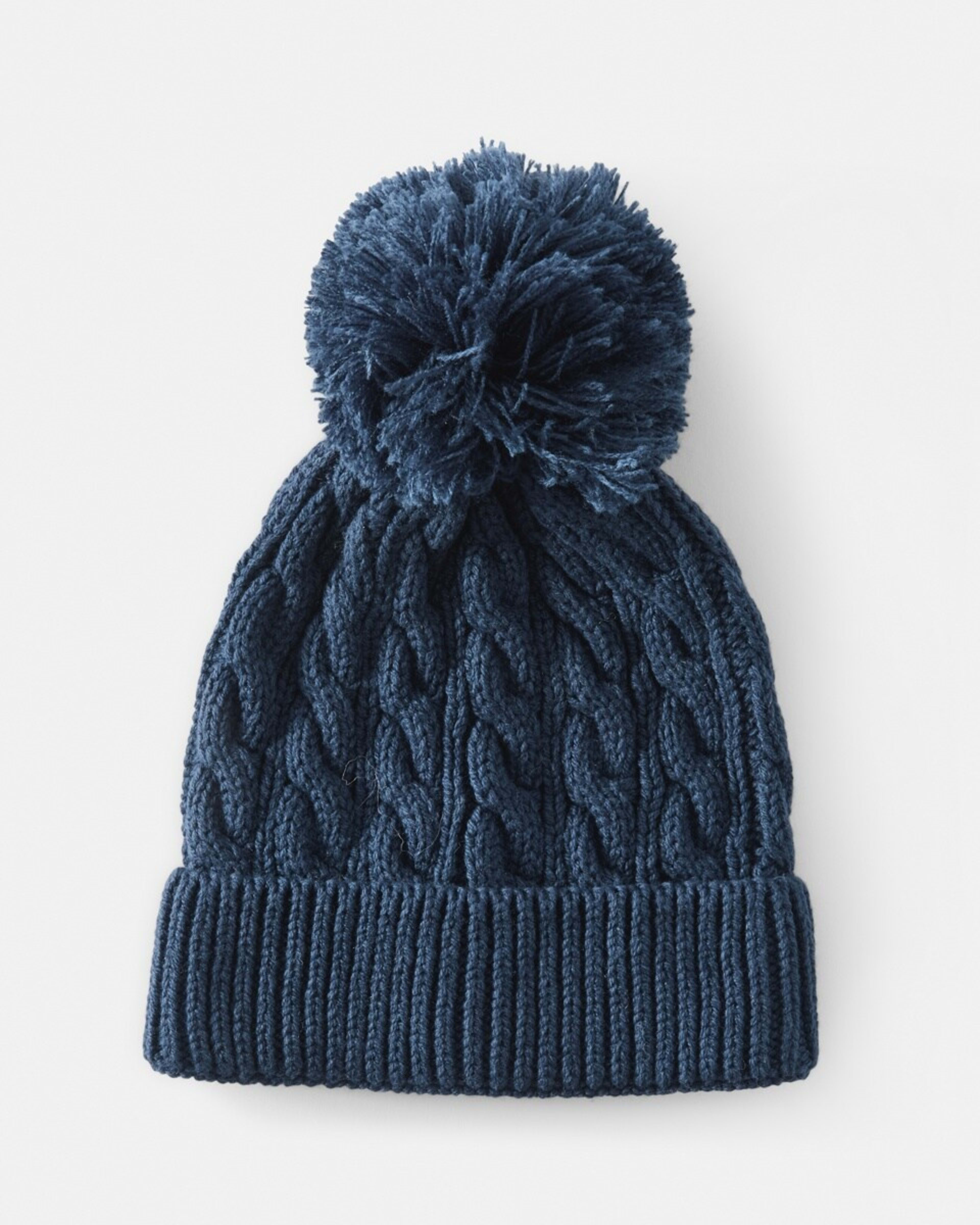 1 Cable Beanie Dress Blue, 1 of 3