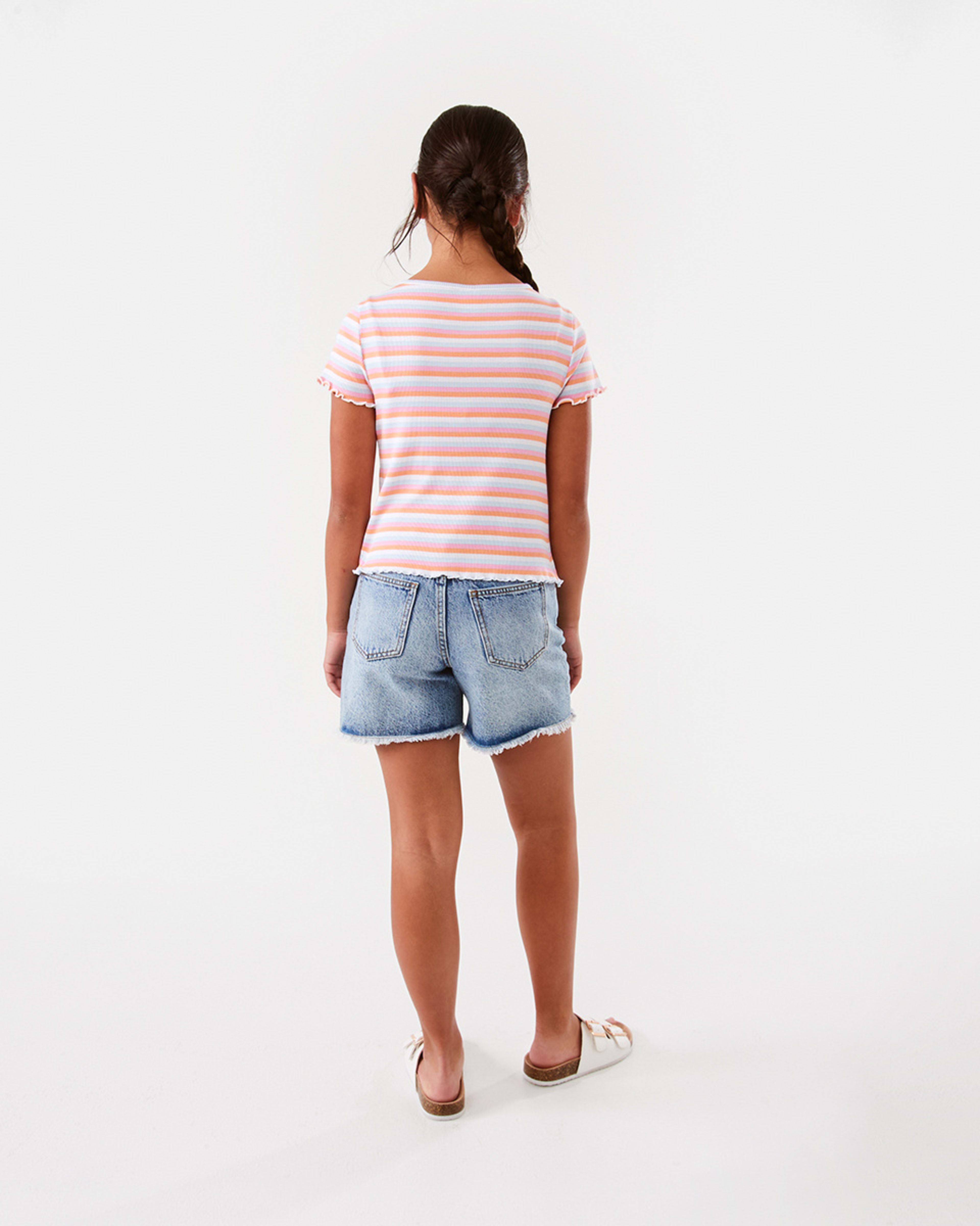 8 Ruched V-Neck Top Strpe Mlti, 8 of 10