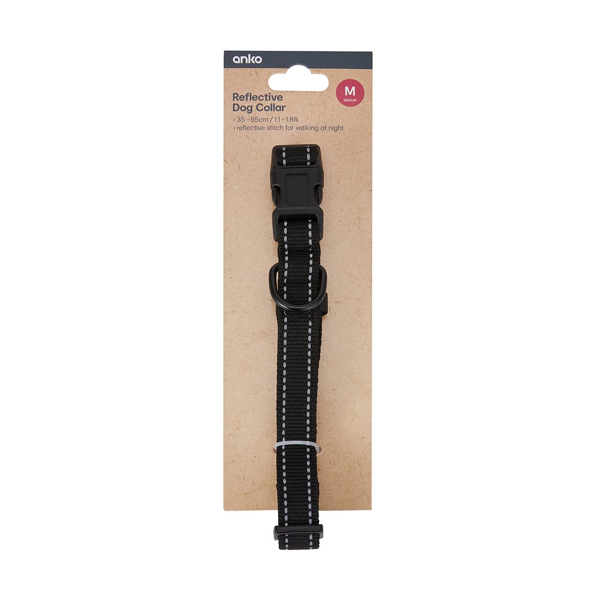 Dog Collar Reflective Medium Kmart