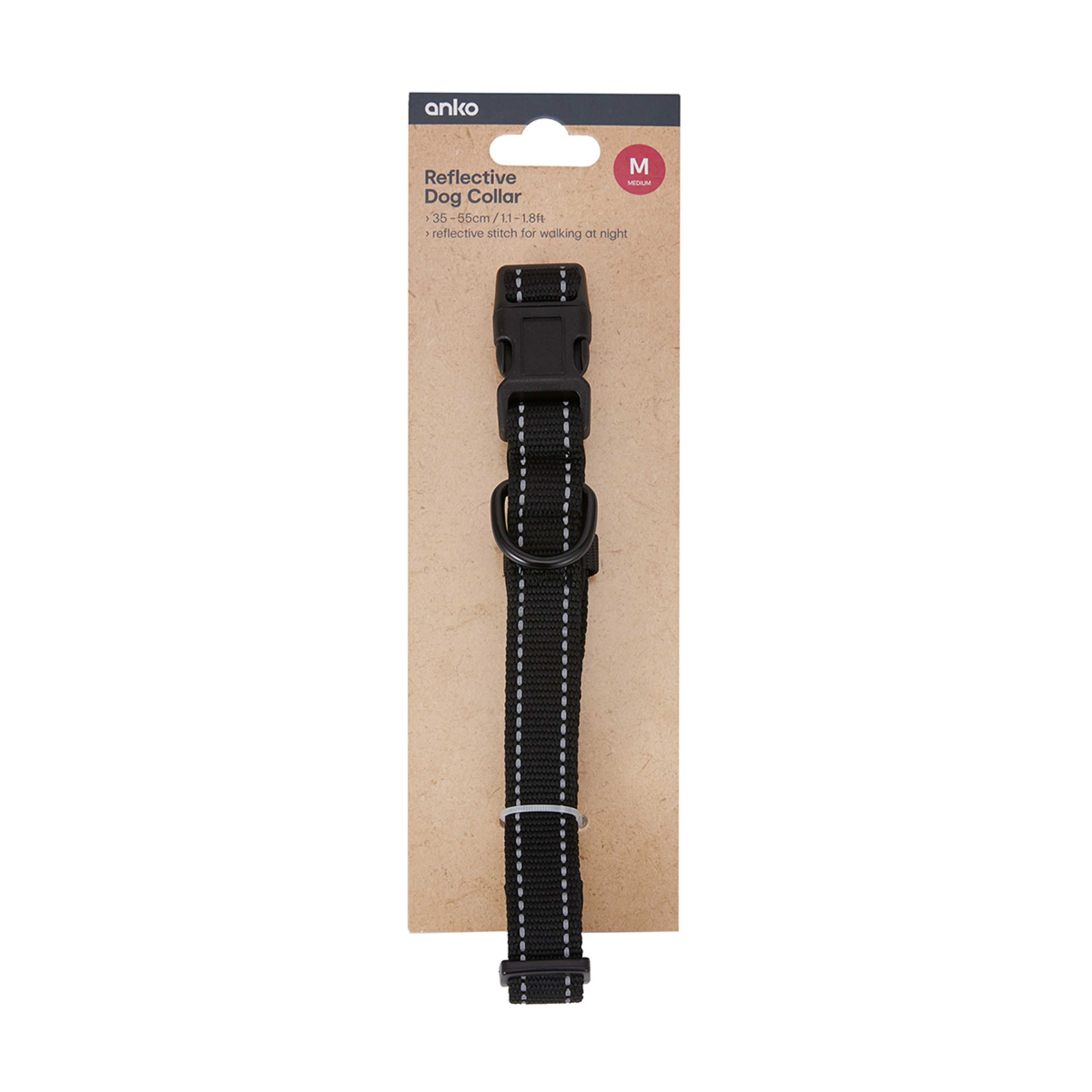 Dog Collar Reflective Medium Kmart