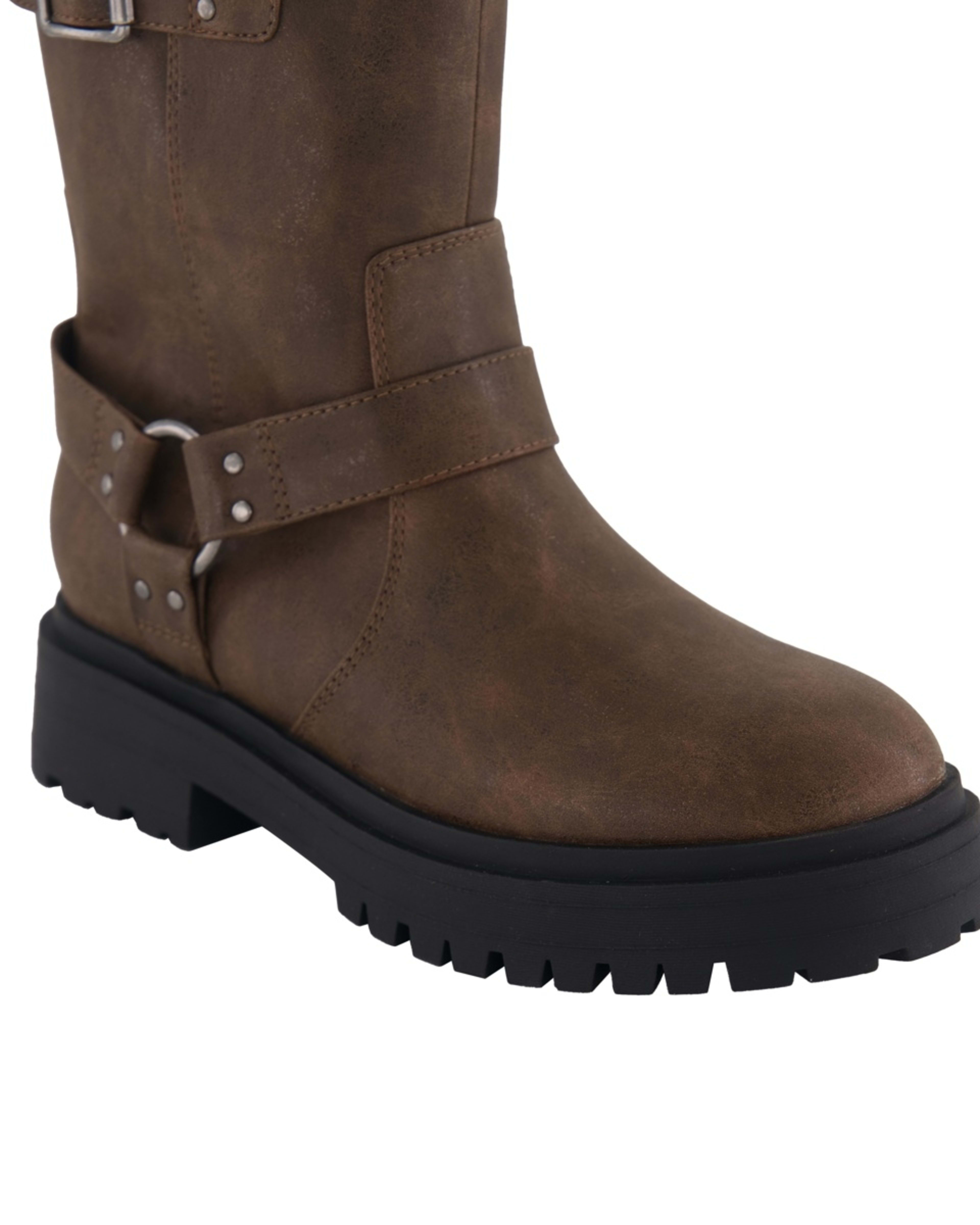 3 Biker Halter Buckle Boots Brown, 3 of 3