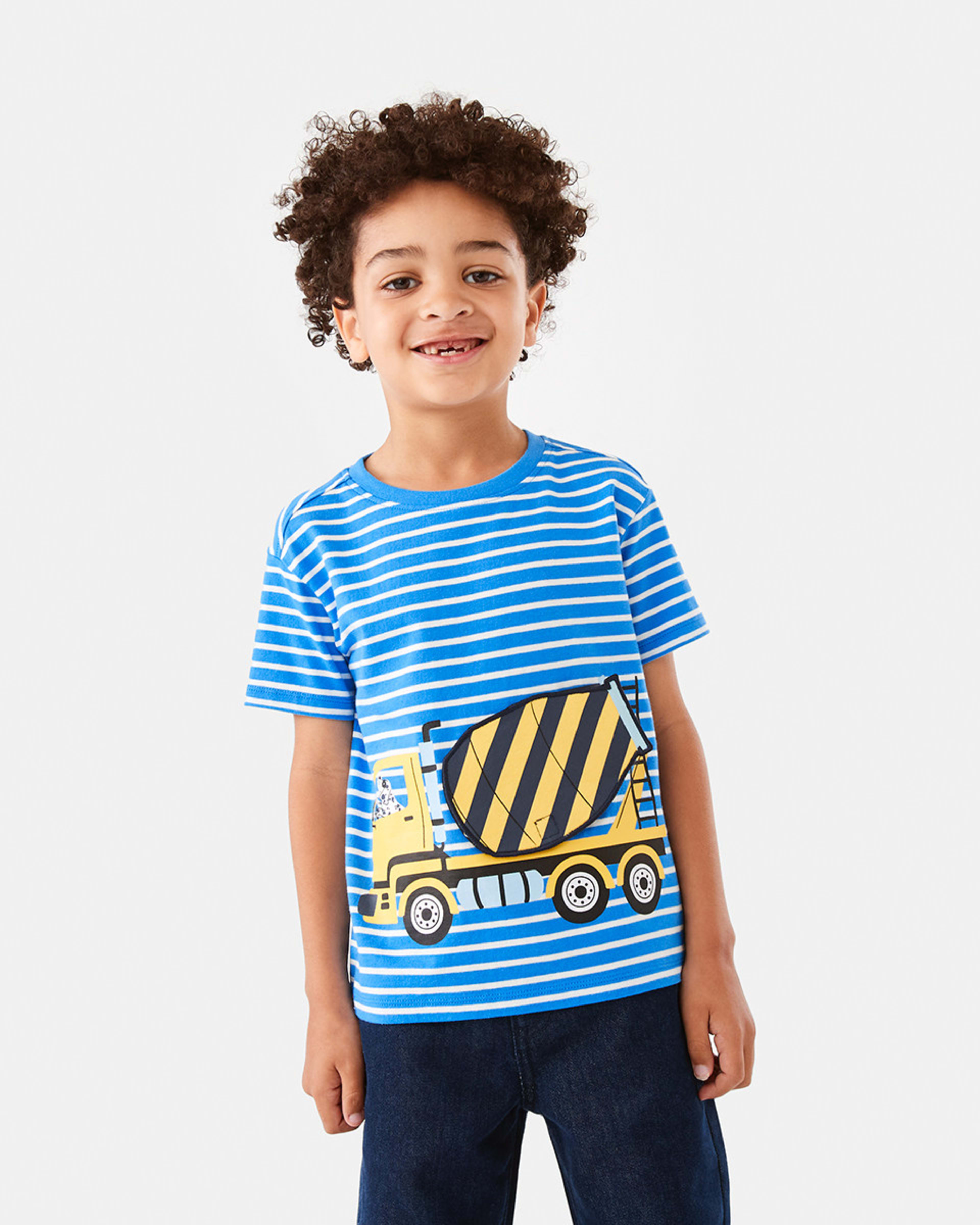 1 3D Applique T-shirt Fren Truck