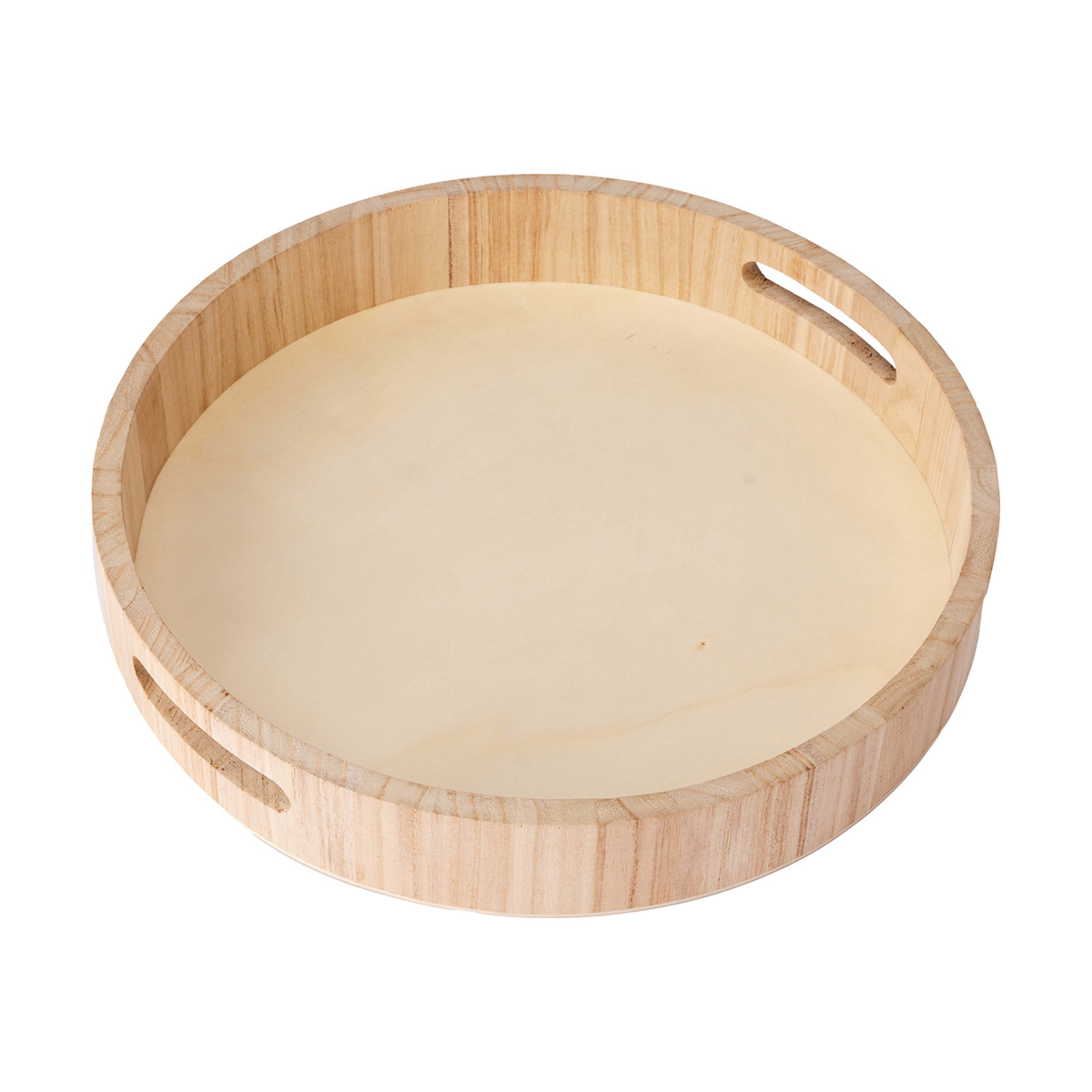 Craft Wooden Round Tray Kmart