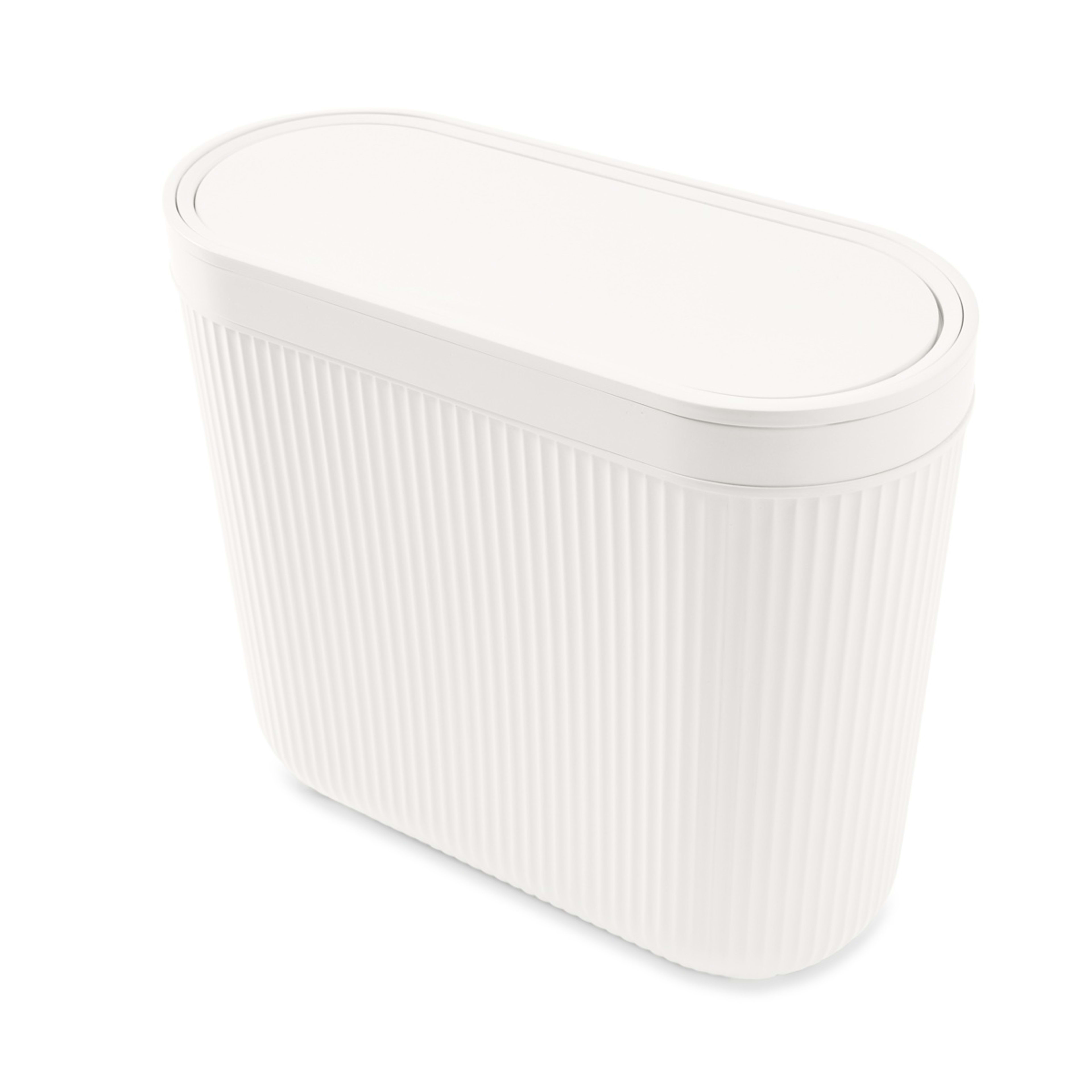 2 8L Push Top Bin - White, 2 of 10