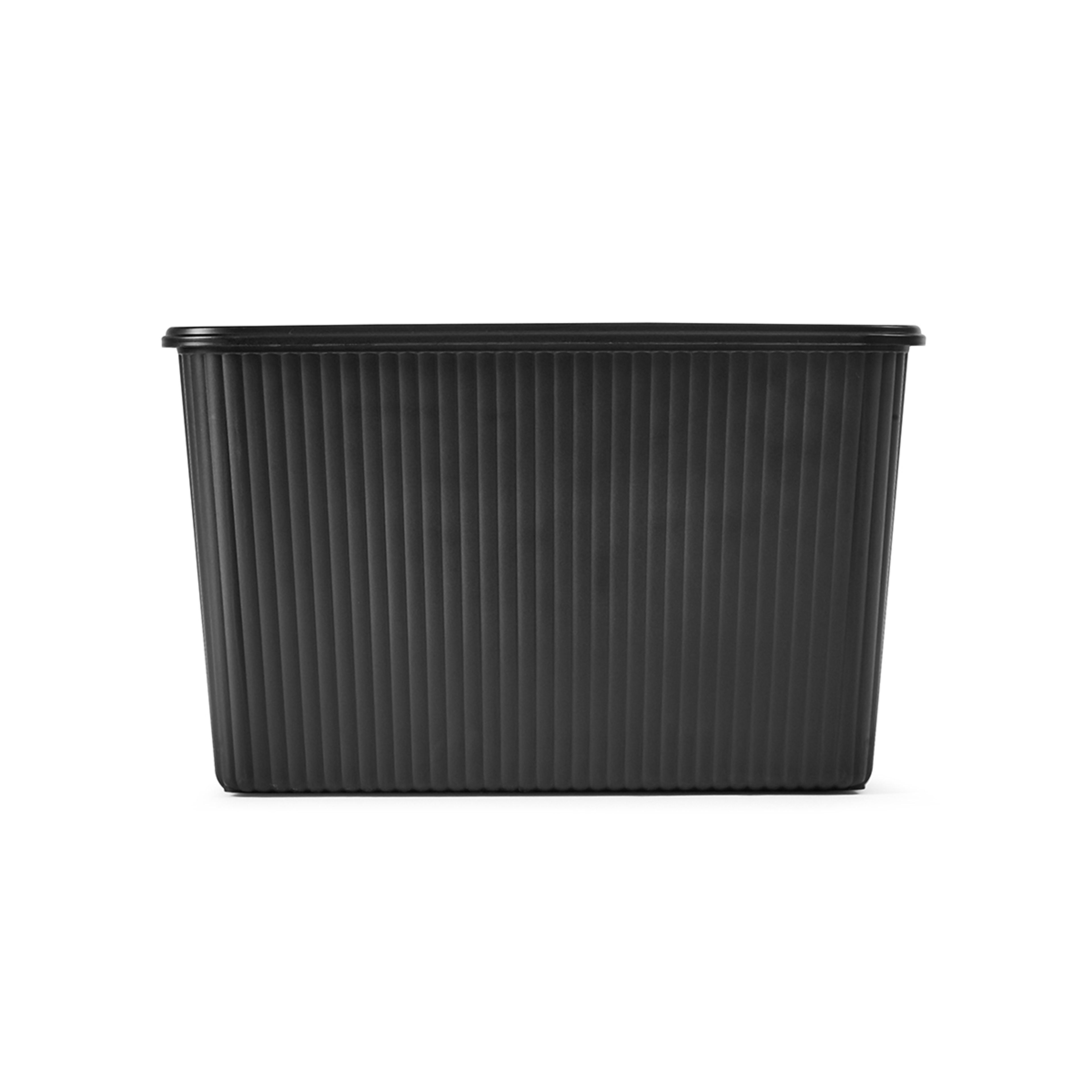 4 18L Ribbed Container - Black, 4 of 10