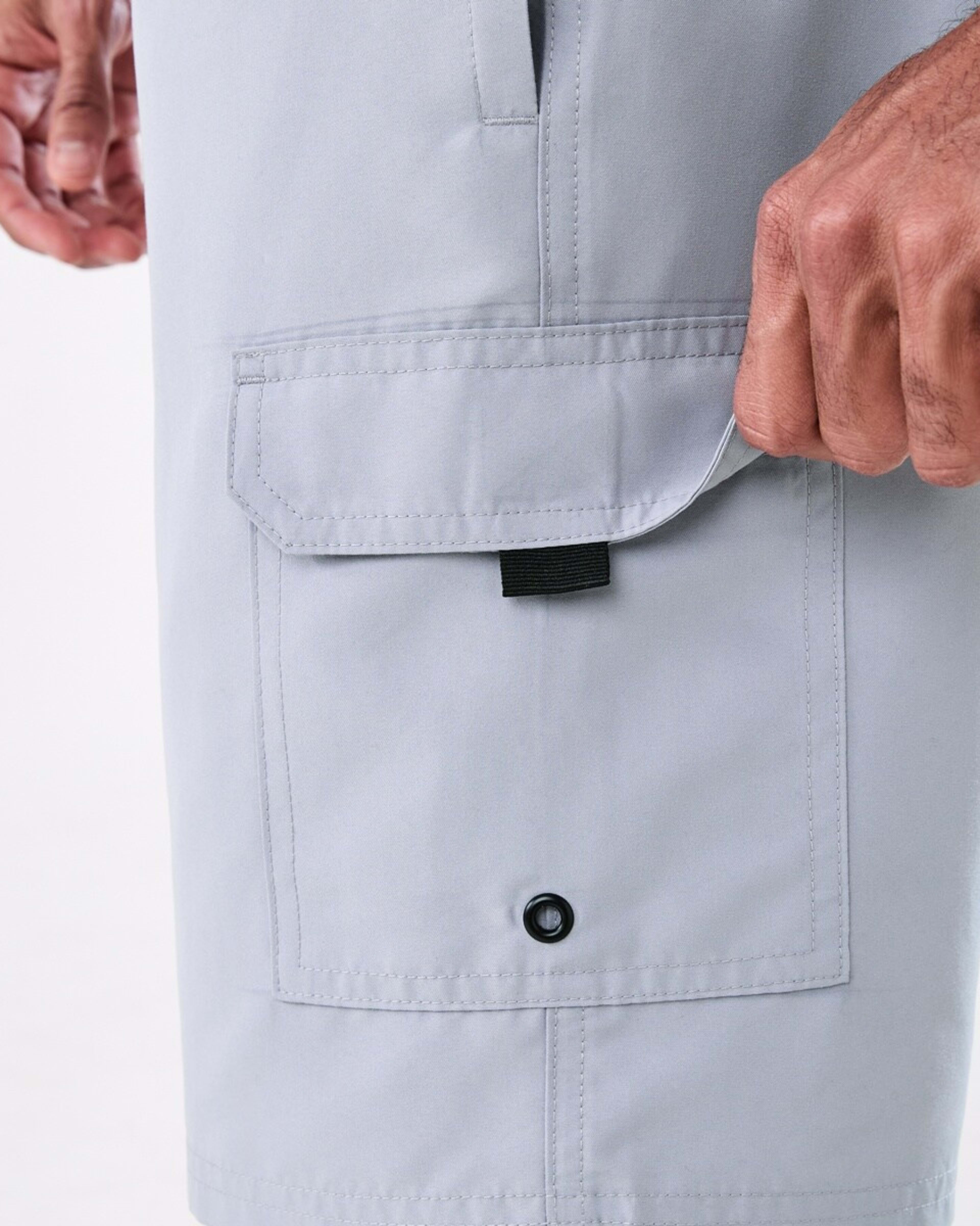 5 Elastic Waist Regular Cargo Boardshorts RAINDROPS GREY, 5 of 7