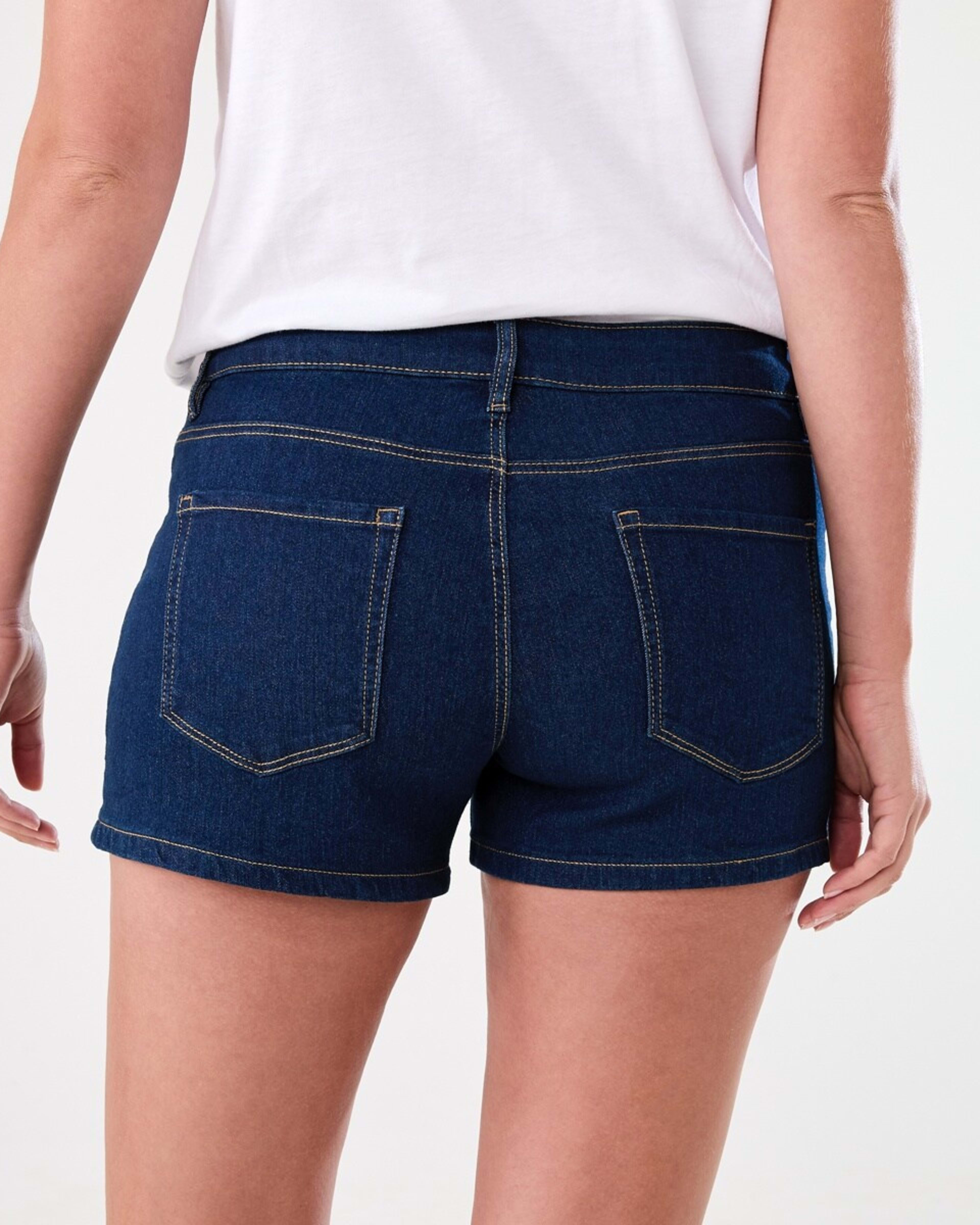 3 Mid Rise Denim Shorts INDIGO WASH, 3 of 6