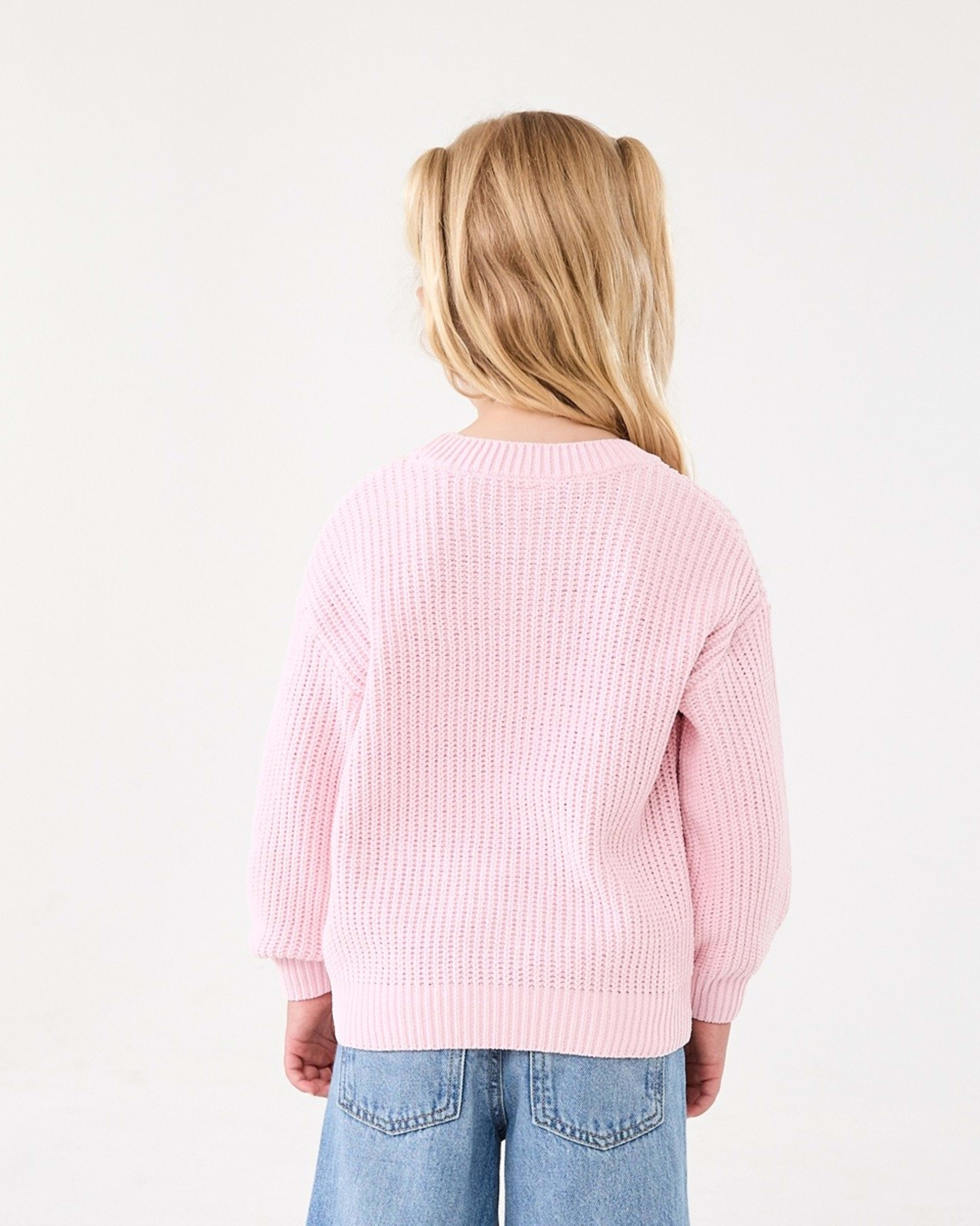2 Chenille Knit Sweater Pearl Pink, 2 of 8
