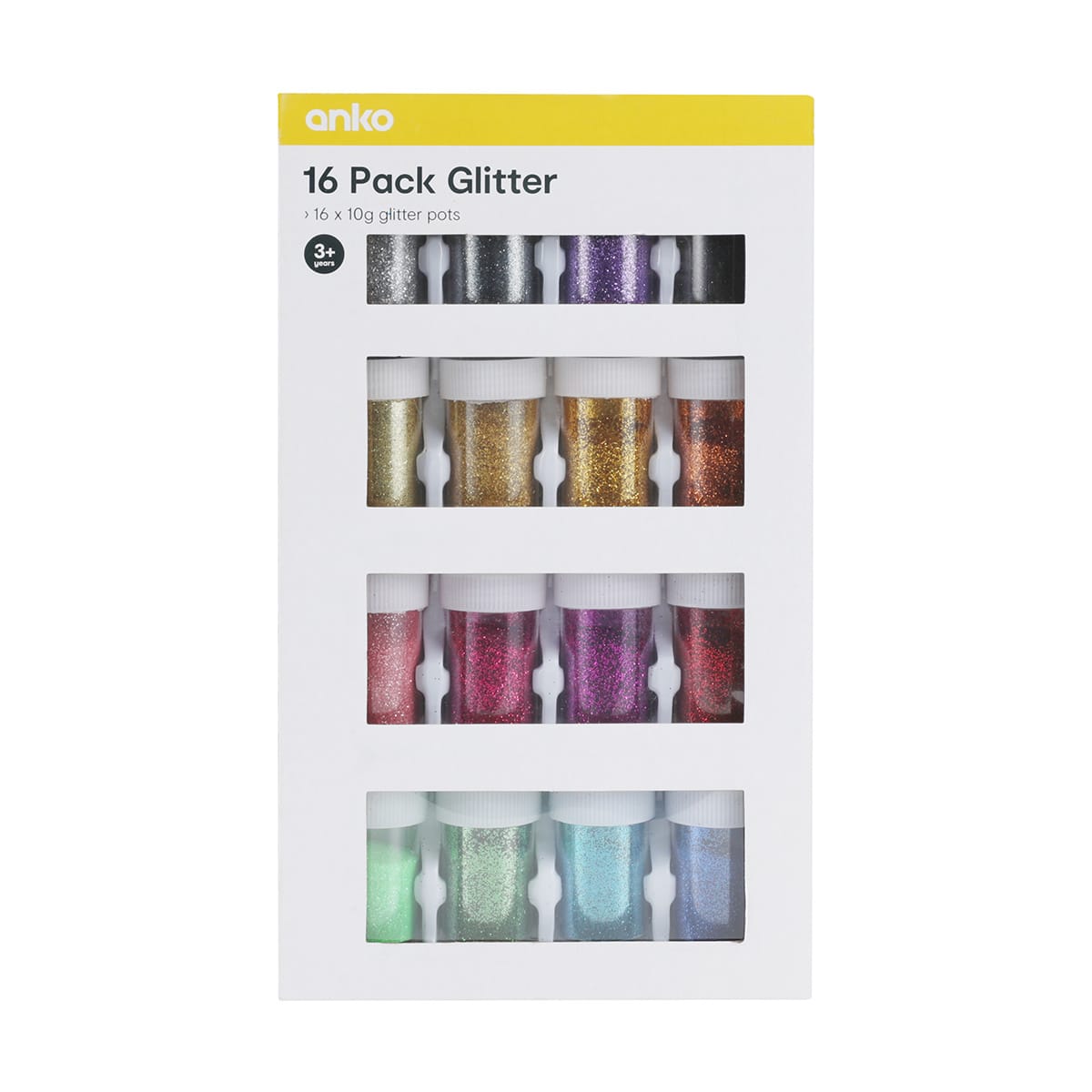 16 Pack Glitter - Kmart