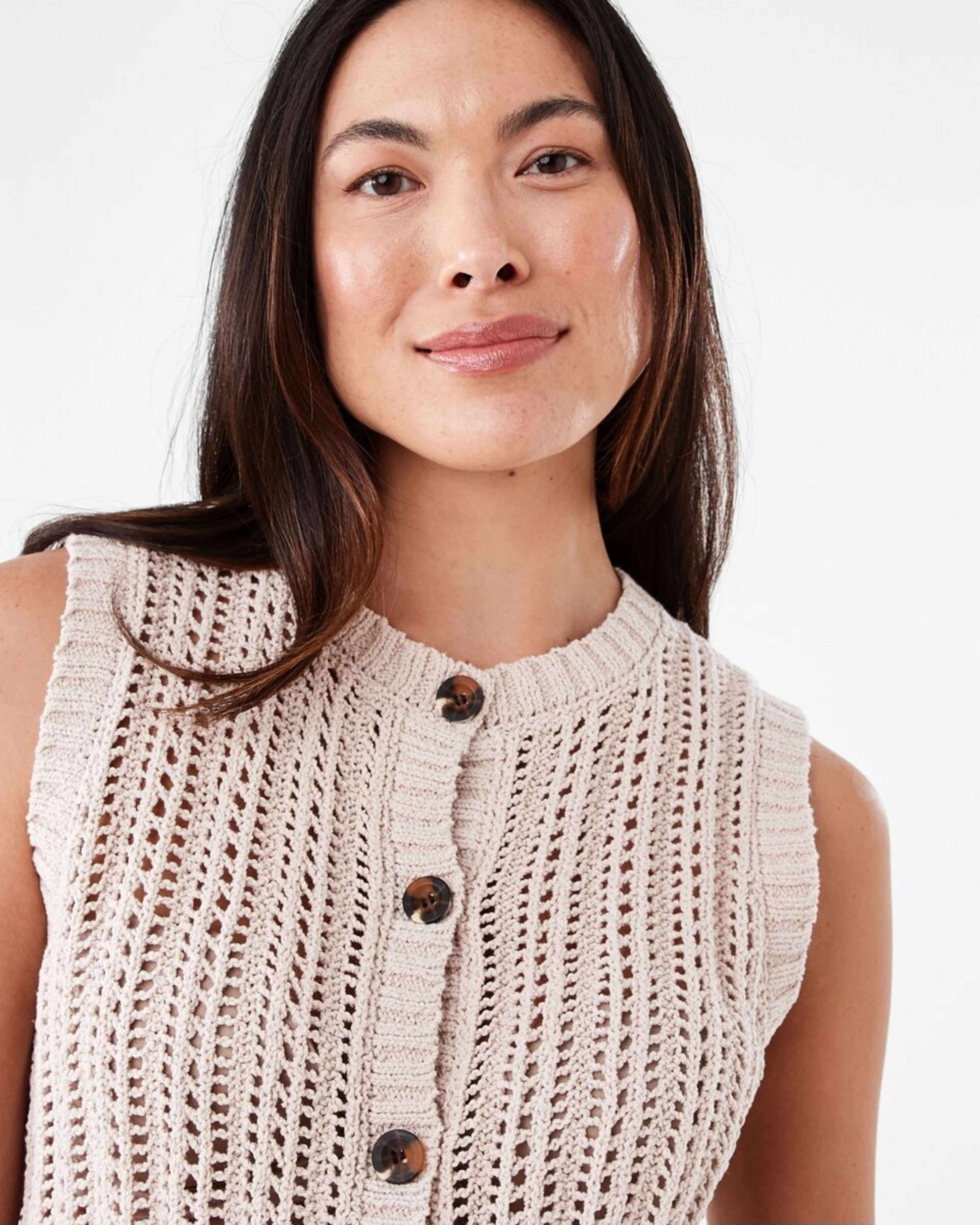 4 Knit Vest Bone Beige, 4 of 6