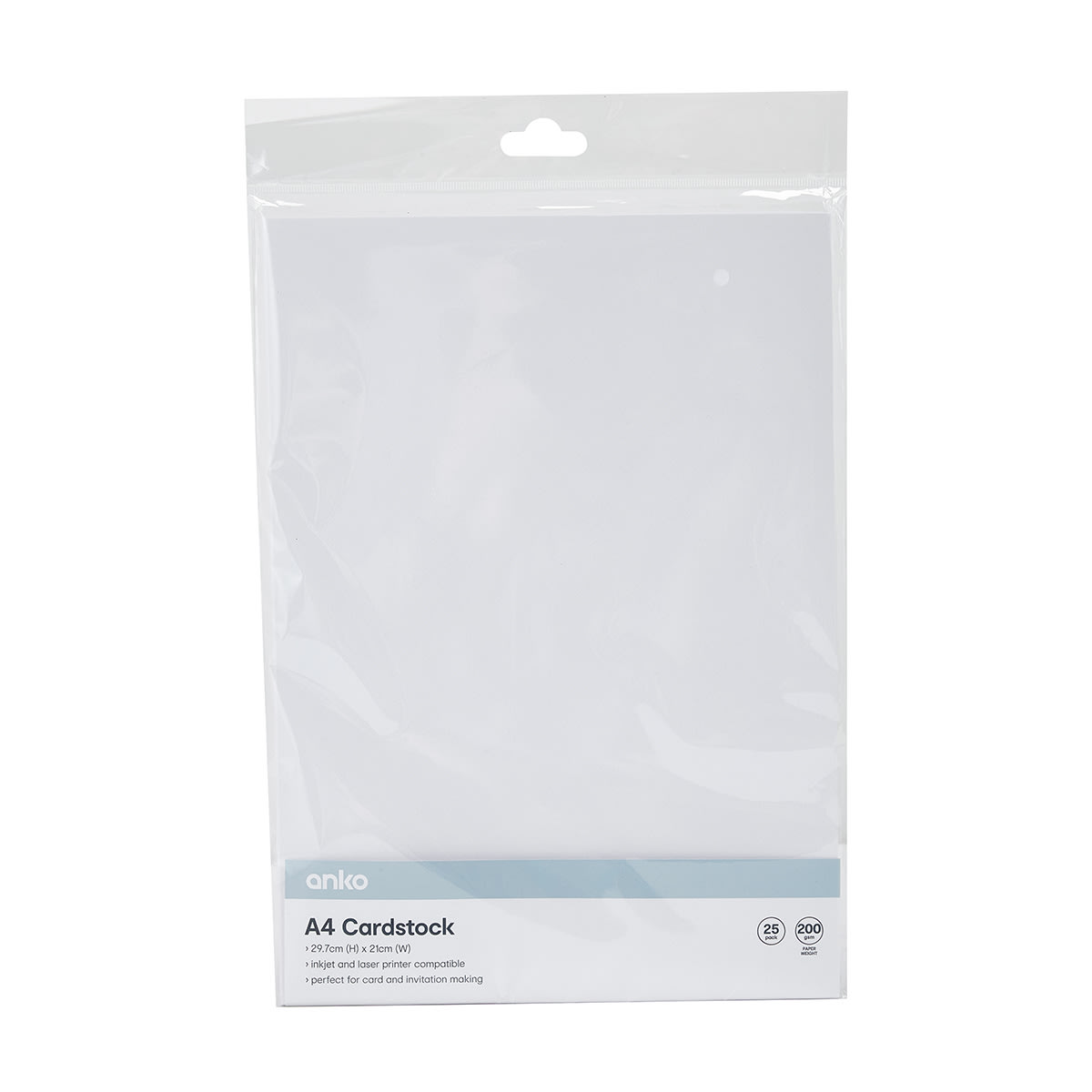 25 Pack A4 Cardstock - White - Kmart