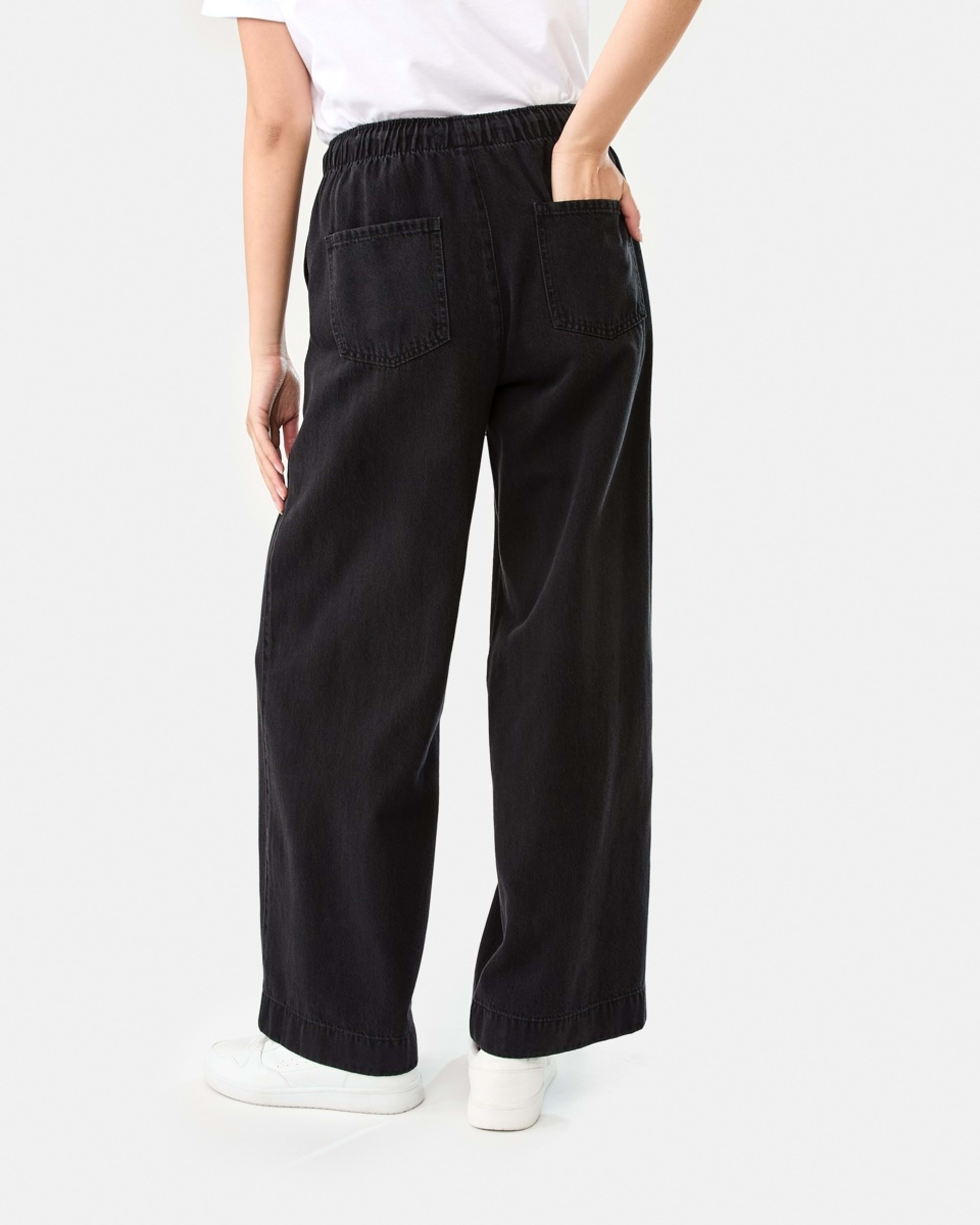 4 Comfort Wide Leg Jeans BLACK WASH, 4 of 9