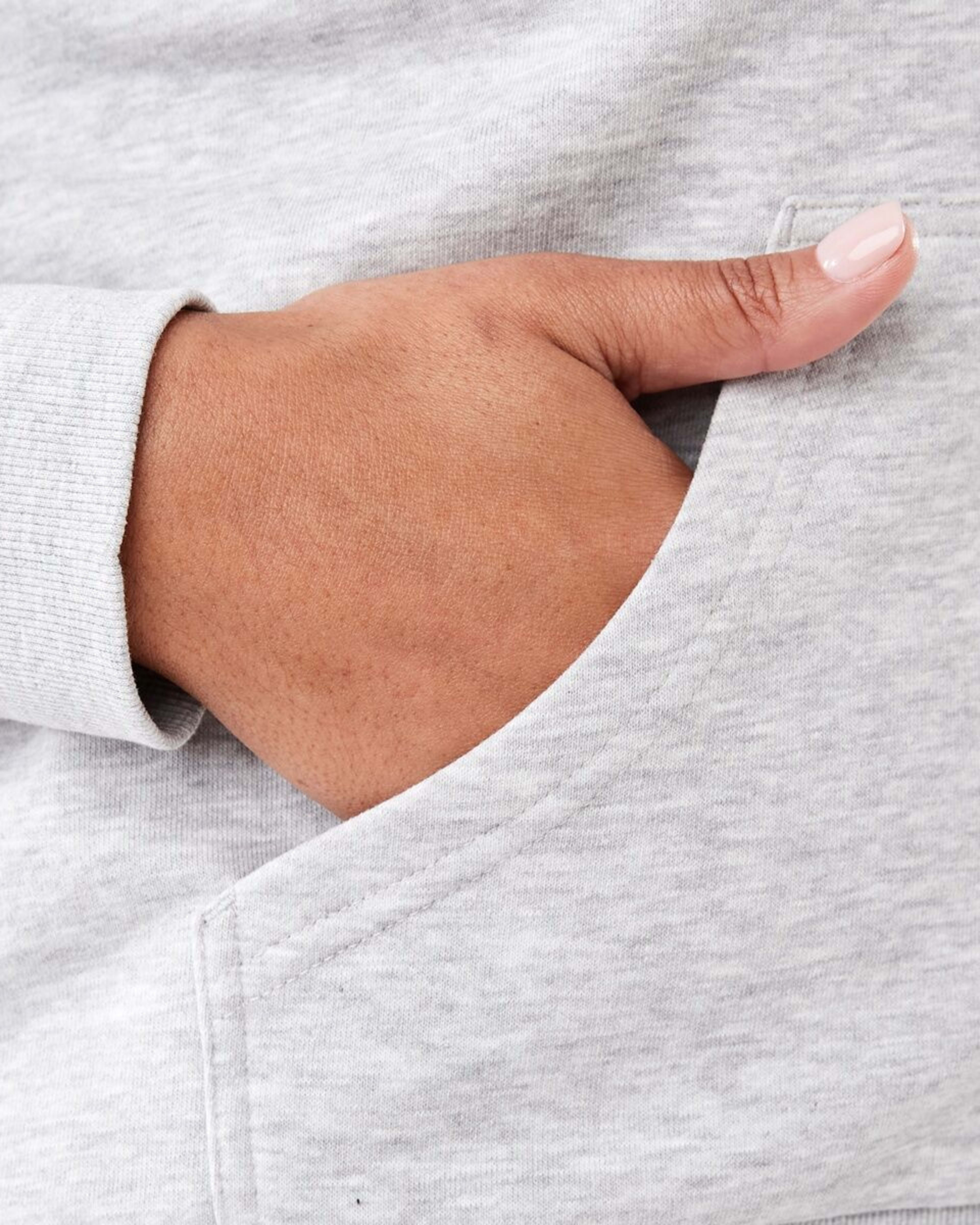 7 Active Womens Zip Through Hoodie SOFT GREY MARLE, 7 of 7