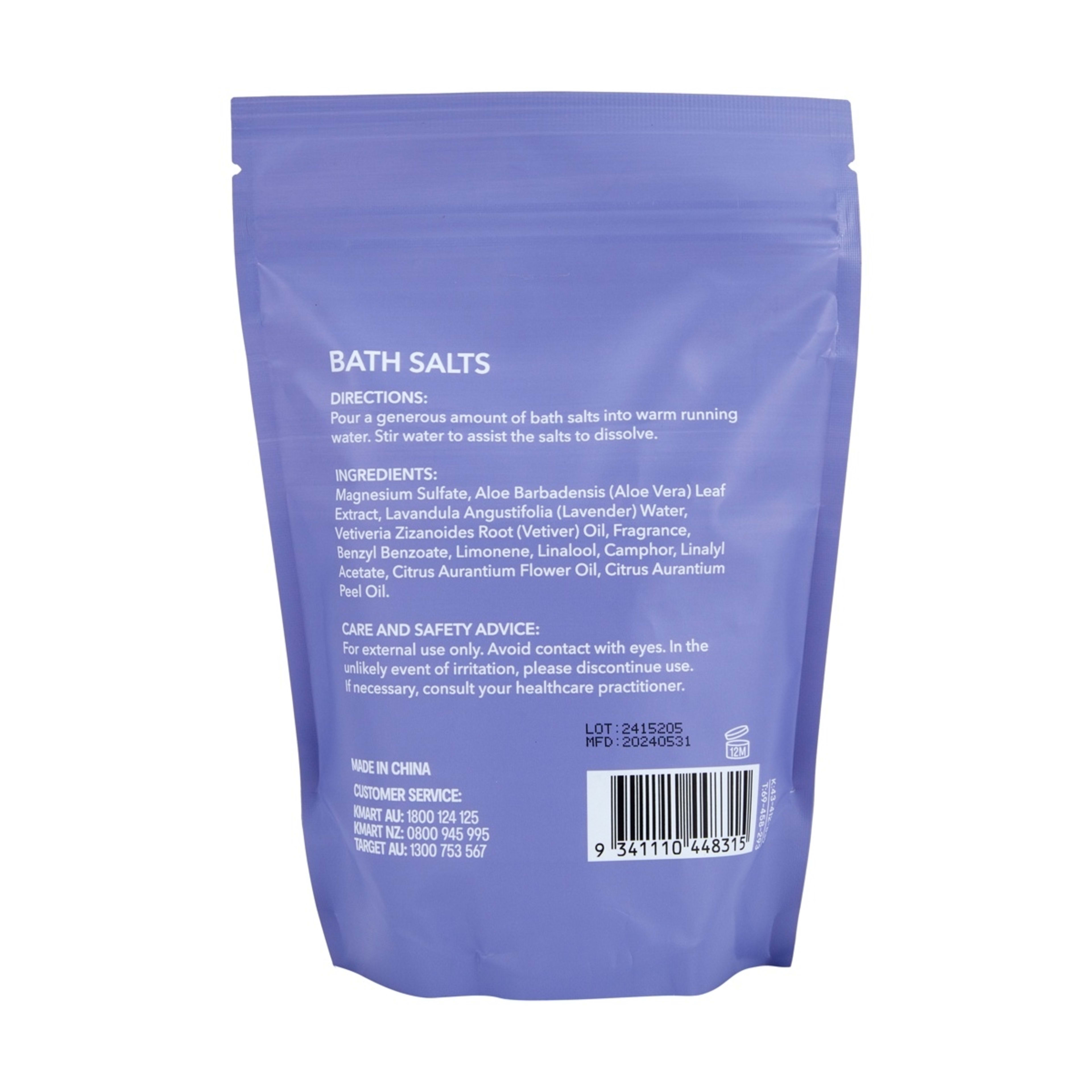 OXX Bodycare Sleep Bath Salts 500g - Aloe Vera, Lavender and Vetiver ...