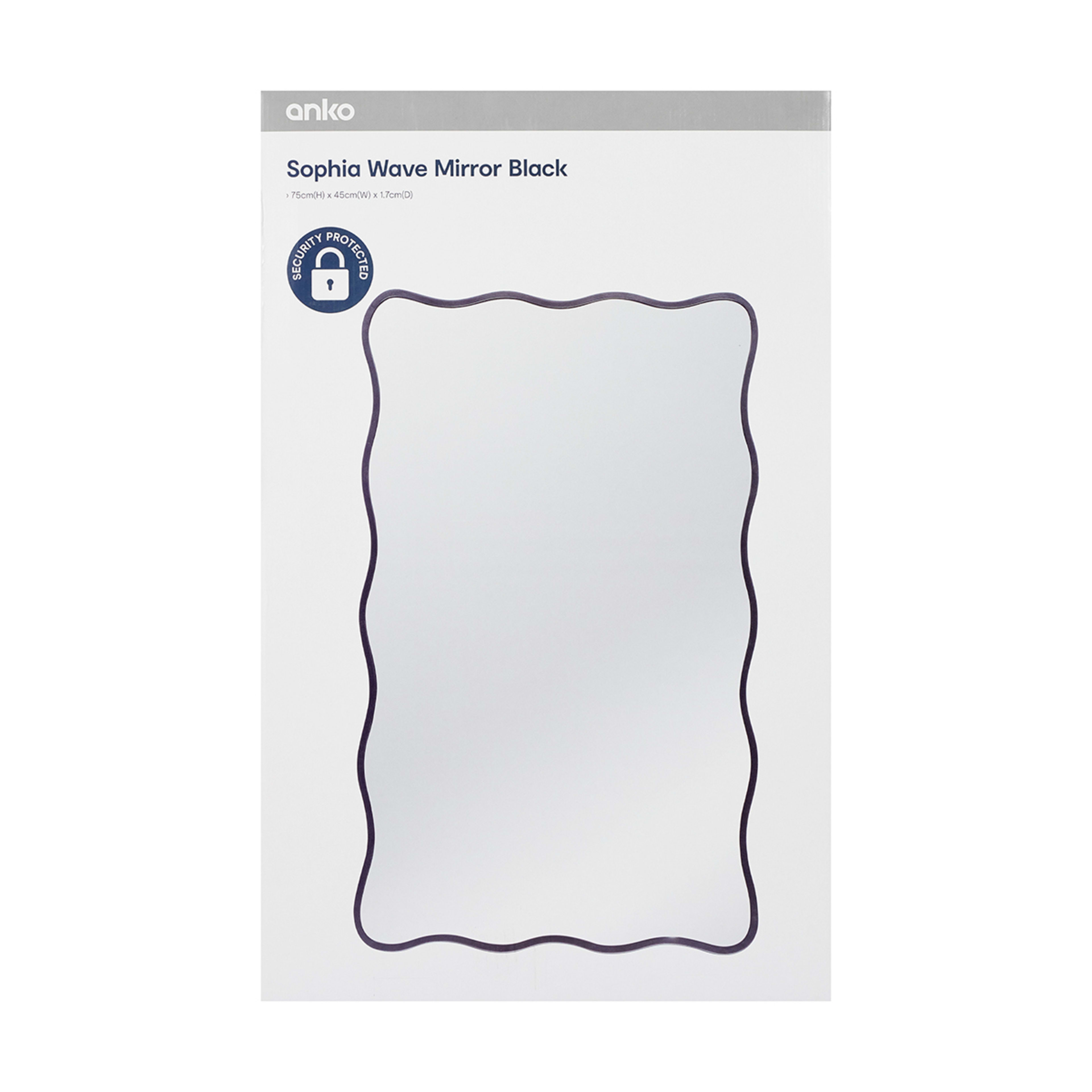 6 Wave Mirror - Black, 6 of 6