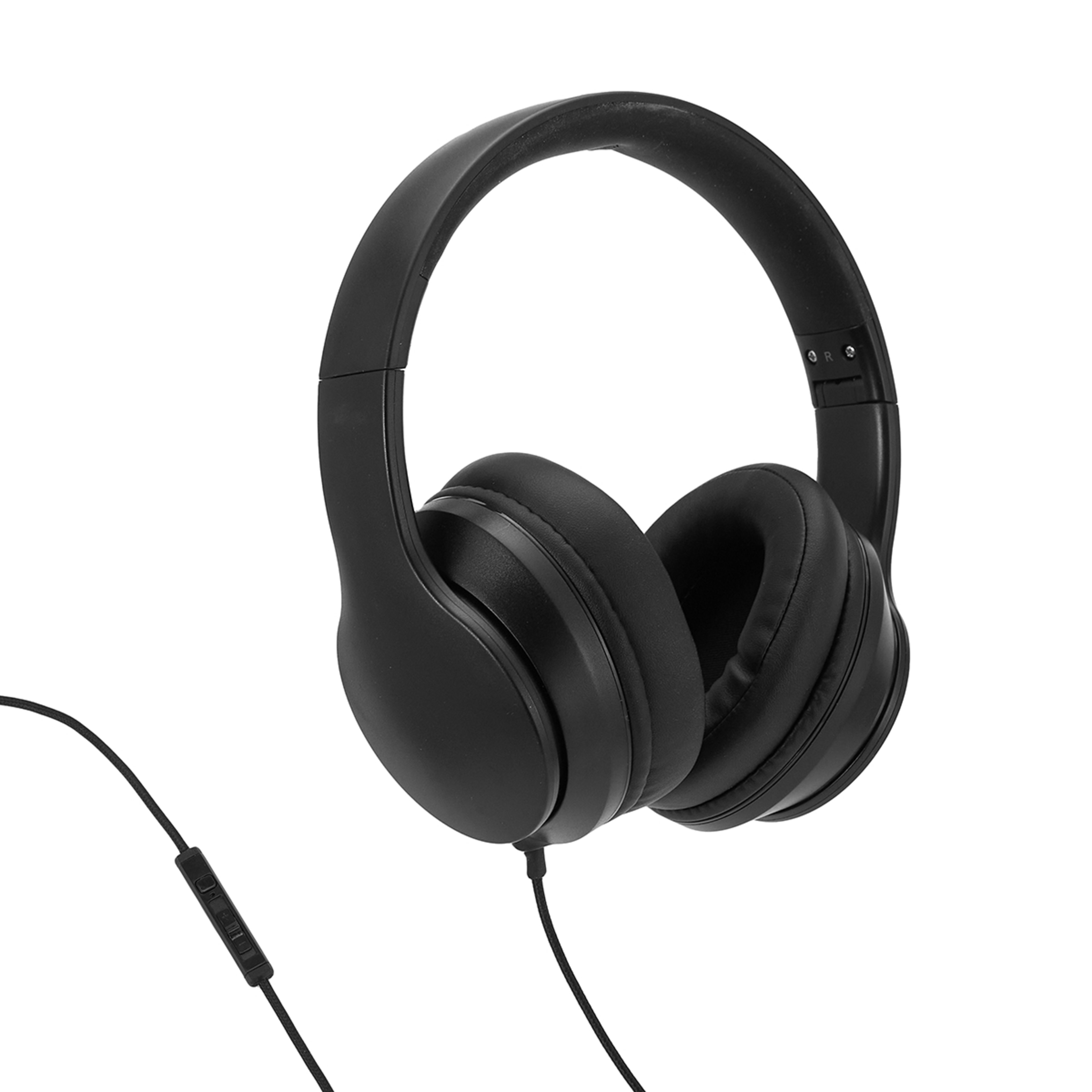 OverEar Wired Headphones Black Kmart