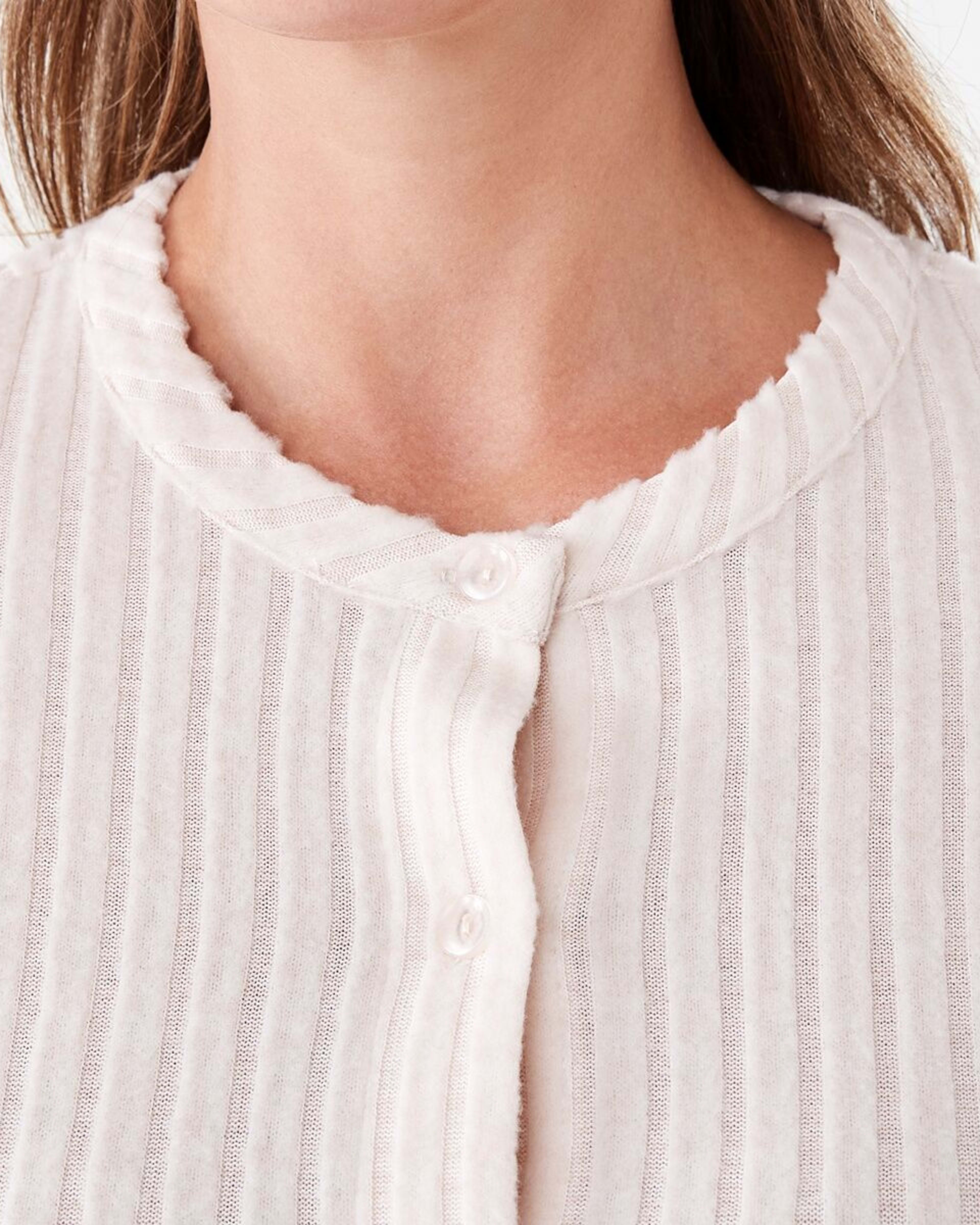 5 Brushed Ribbed Long Sleeve Lounge Top Beige Mrl, 5 of 5