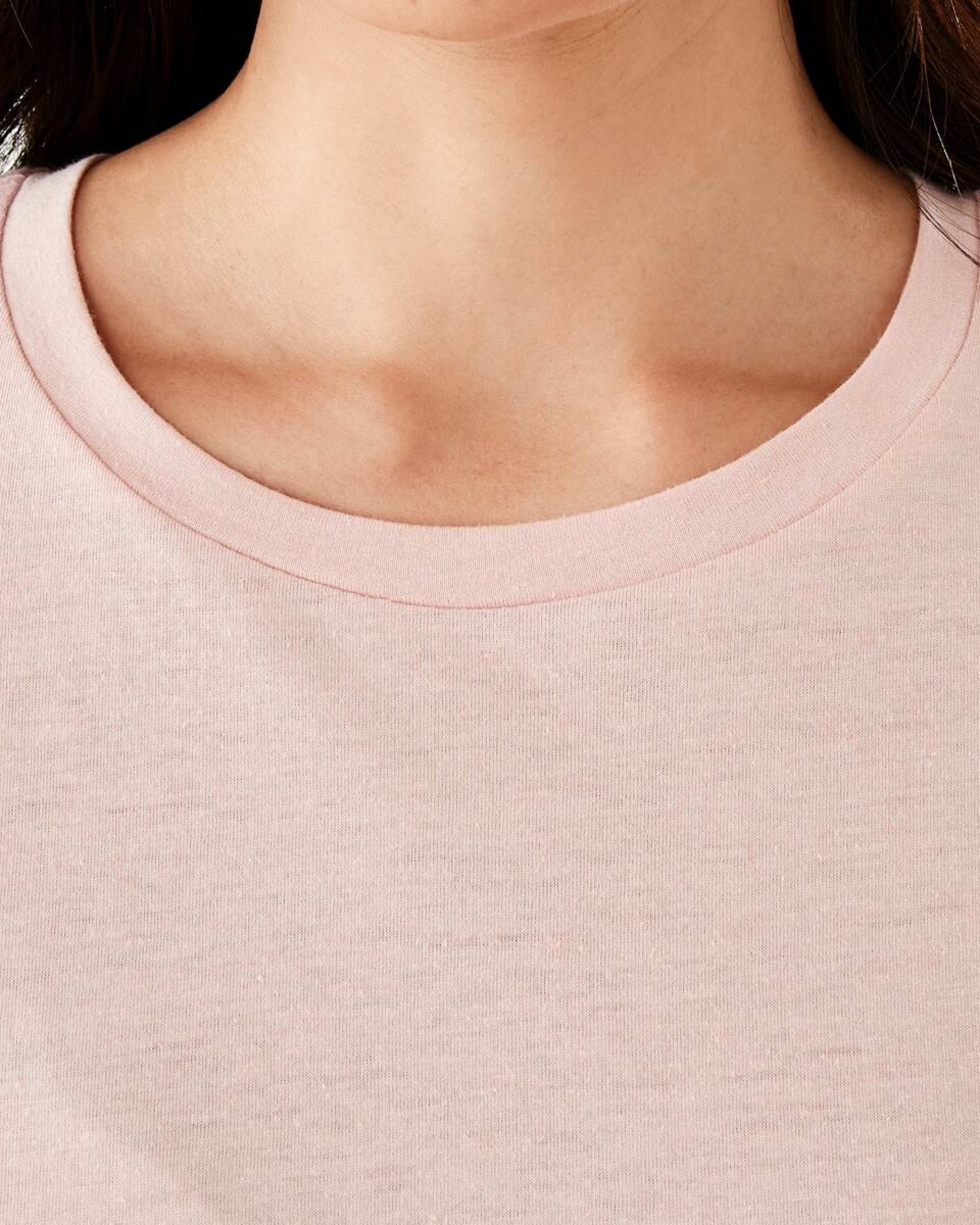 5 Extended Sleeve Slub T-shirt Rose Pink, 5 of 6