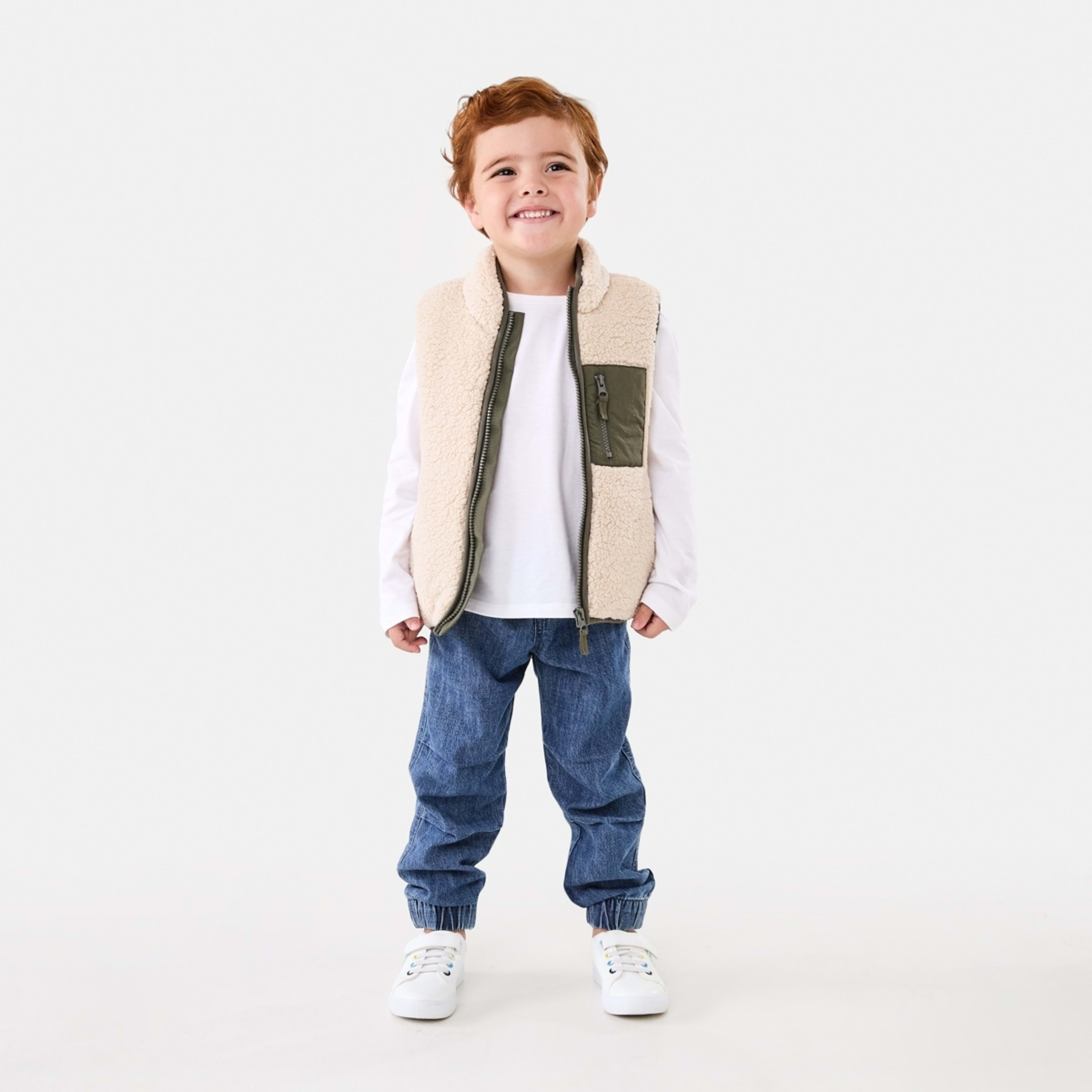 6 Sherpa Vest Natural Ecru, 6 of 9