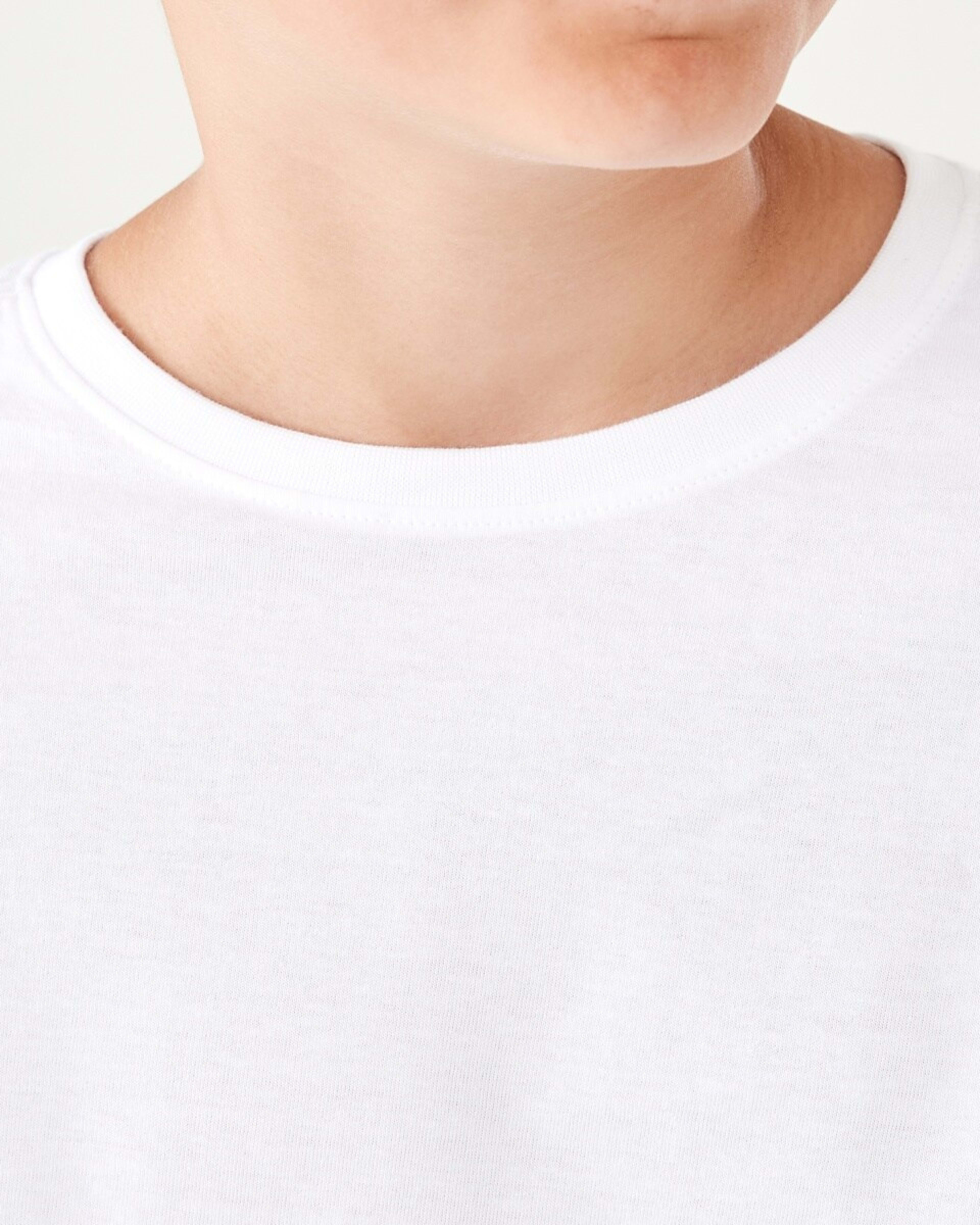 4 Long Sleeve Plain T-shirt White, 4 of 8