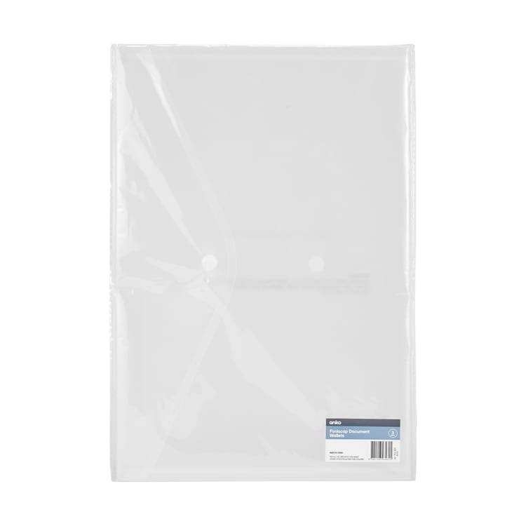 3 Pack Button Document Wallet Kmart