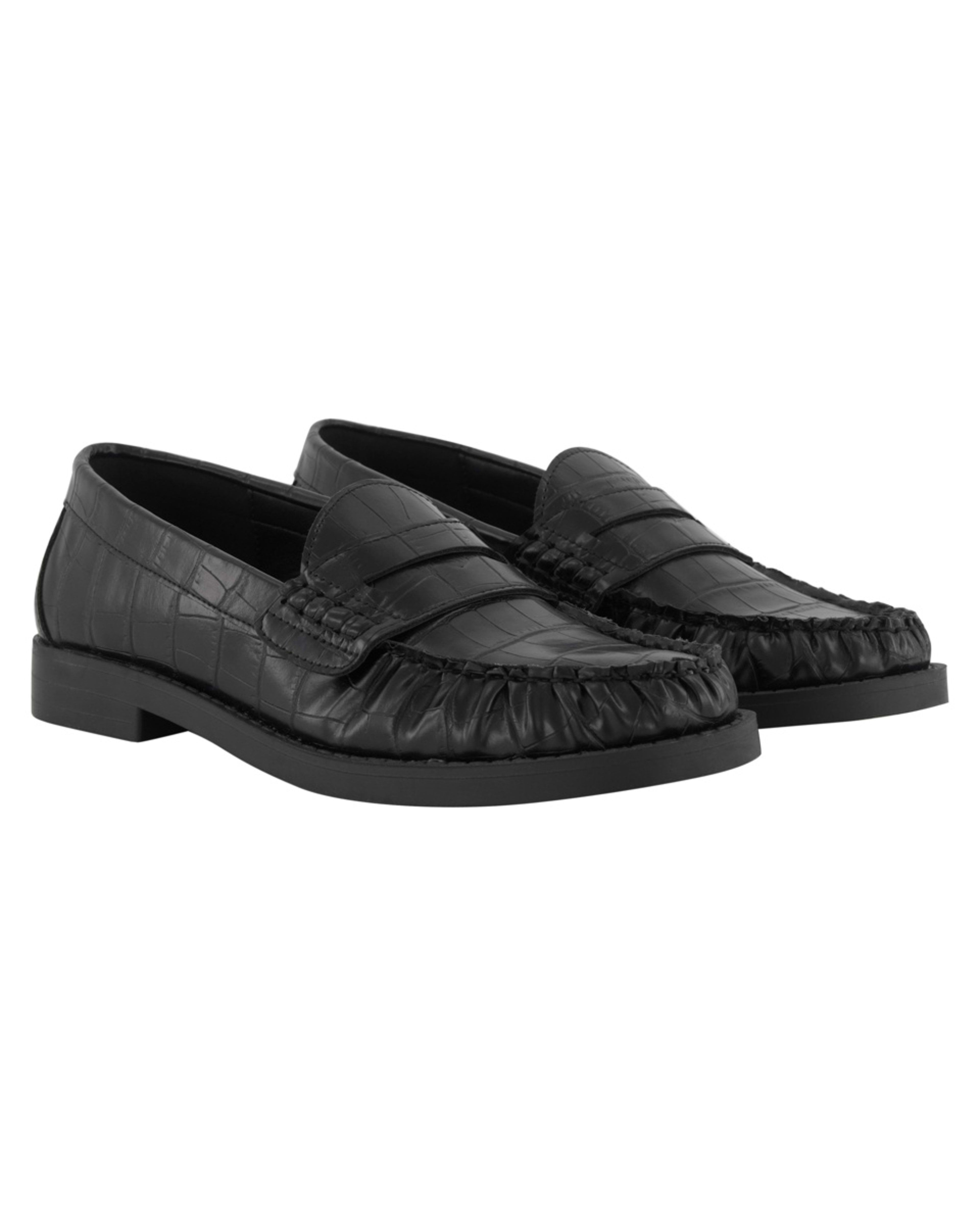 2 Hi-Shine Loafer Shoes Croc Black, 2 of 5