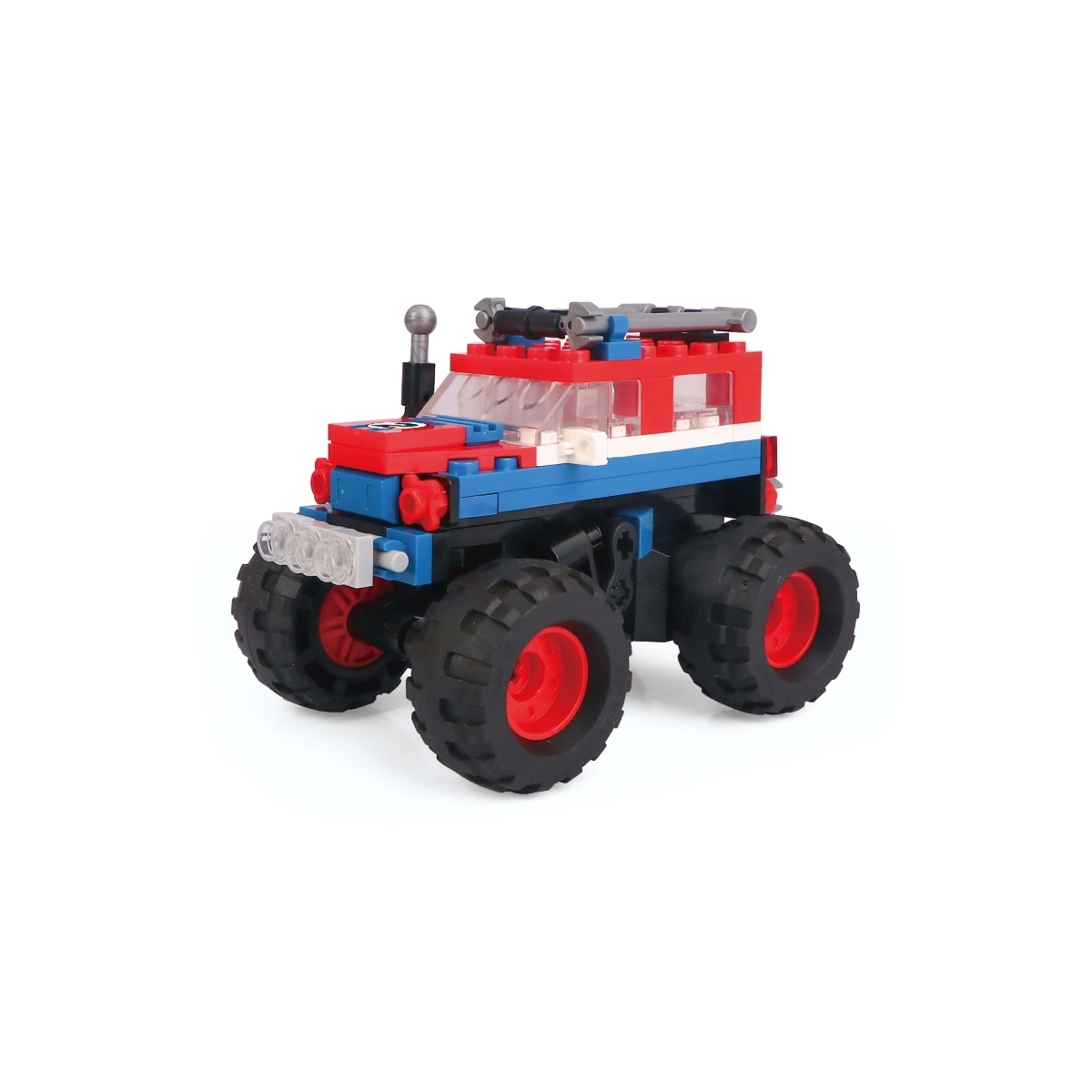 3 Mini Blocks Vehicle Series: Pull Back Monster Truck - Assorted, 3 of 5