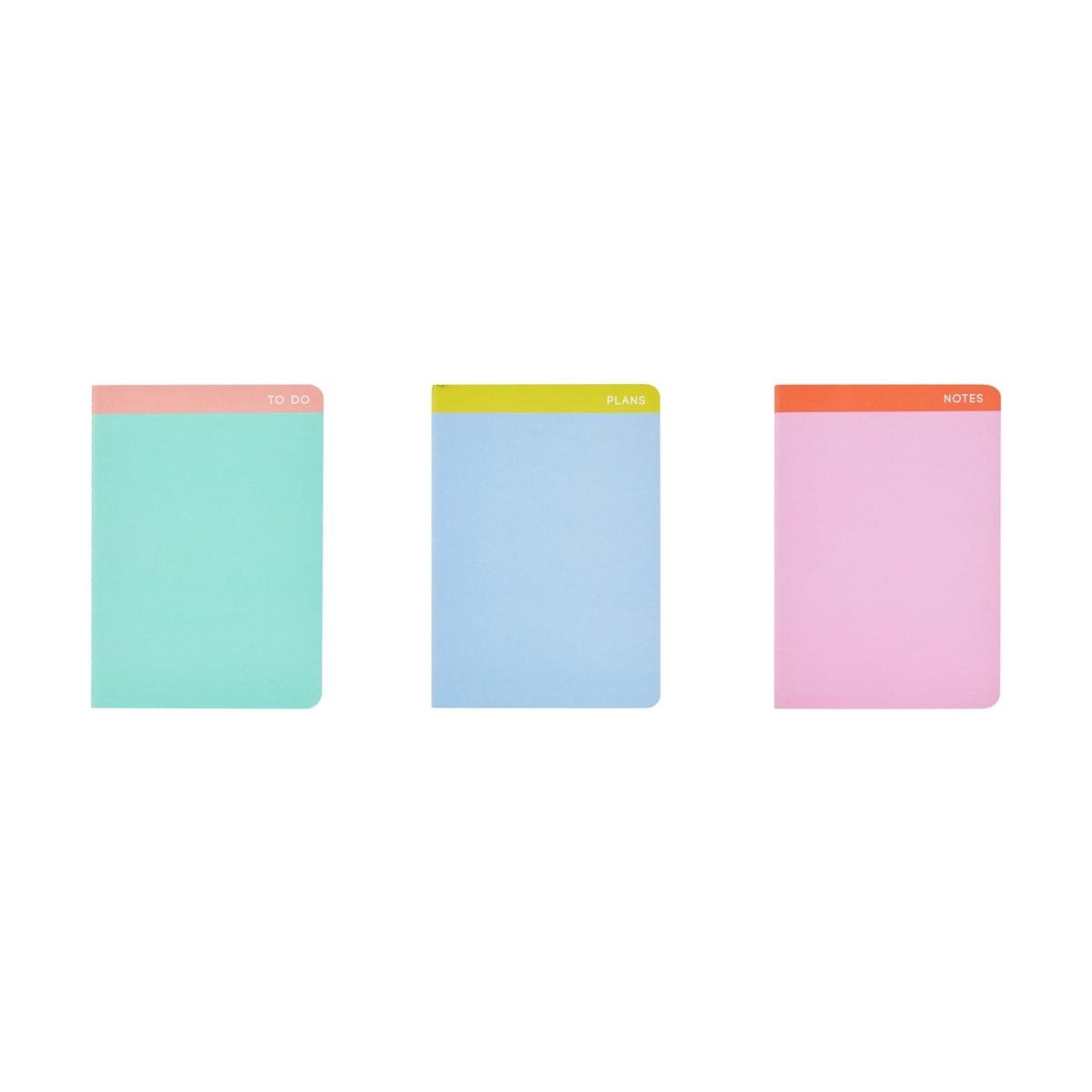 1 3 Pack Pocket Notebook Set - Brights
