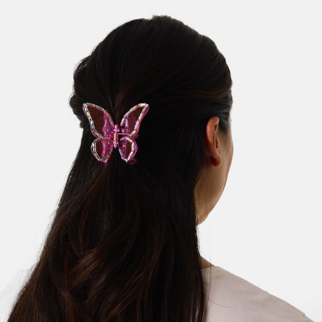 Pink Butterfly Claw Hair Clip Kmart