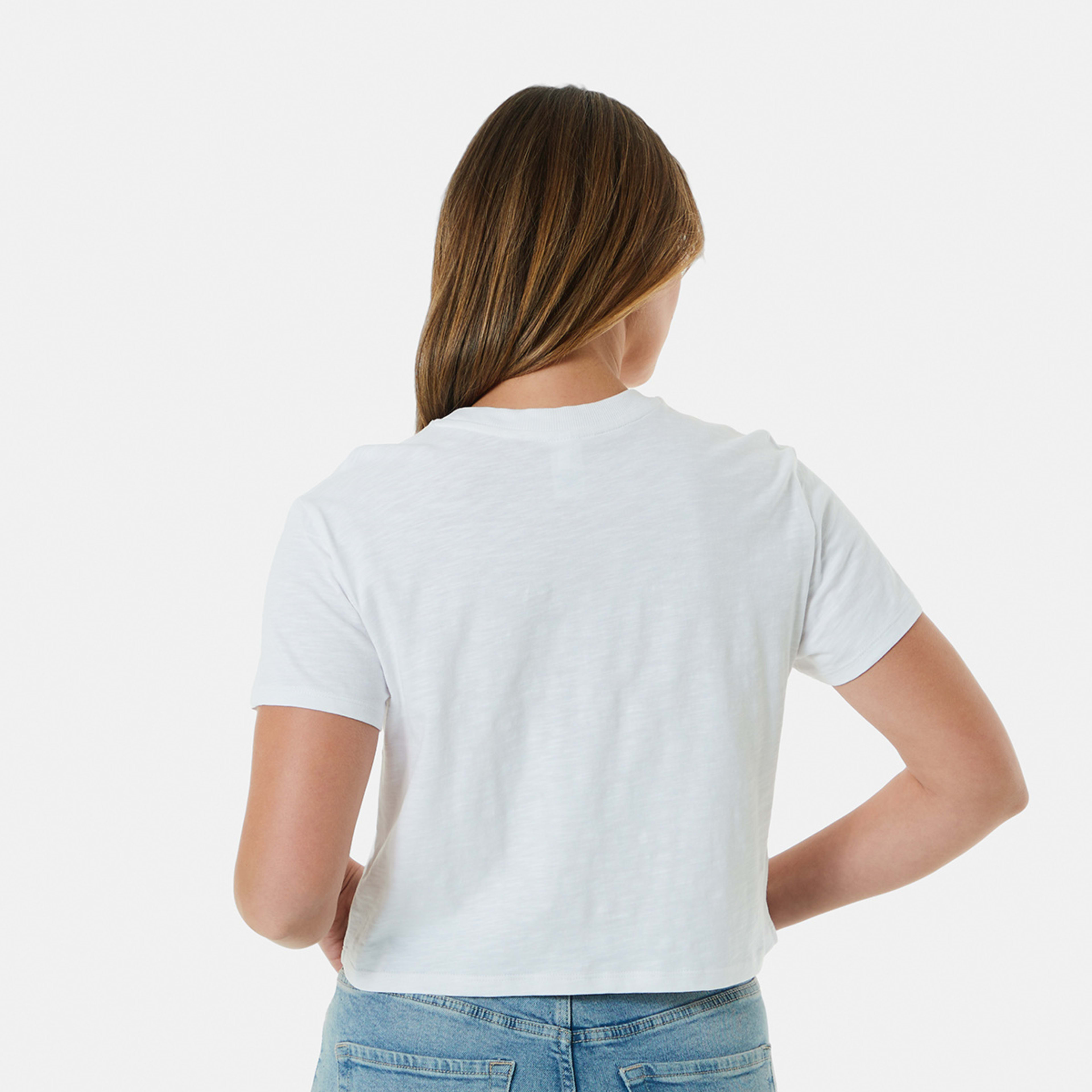 3 Short Sleeve Shrunken T-shirt White, 3 of 5