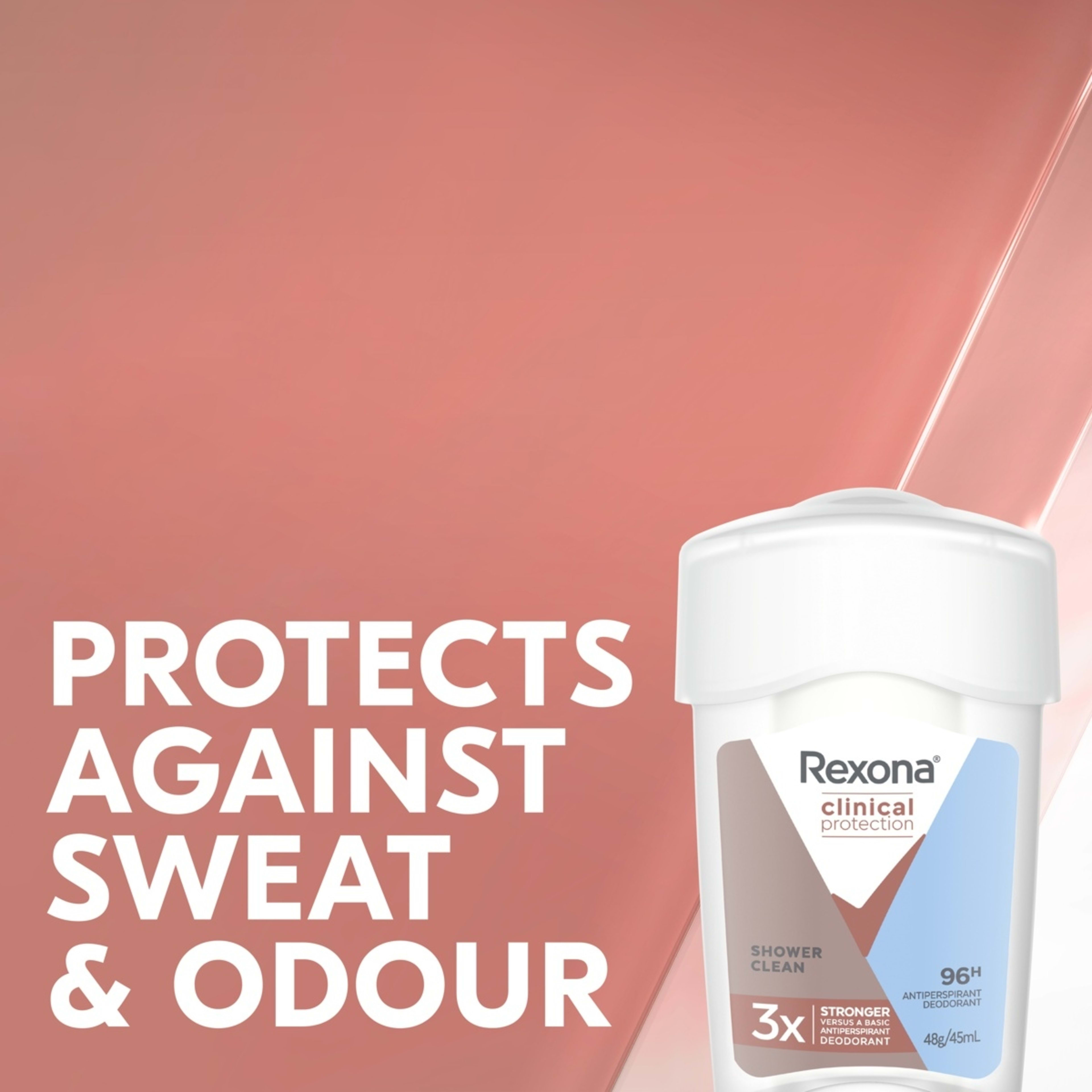 3 Rexona Shower Clean Clinical Protection Antiperspirant 45ml, 3 of 10