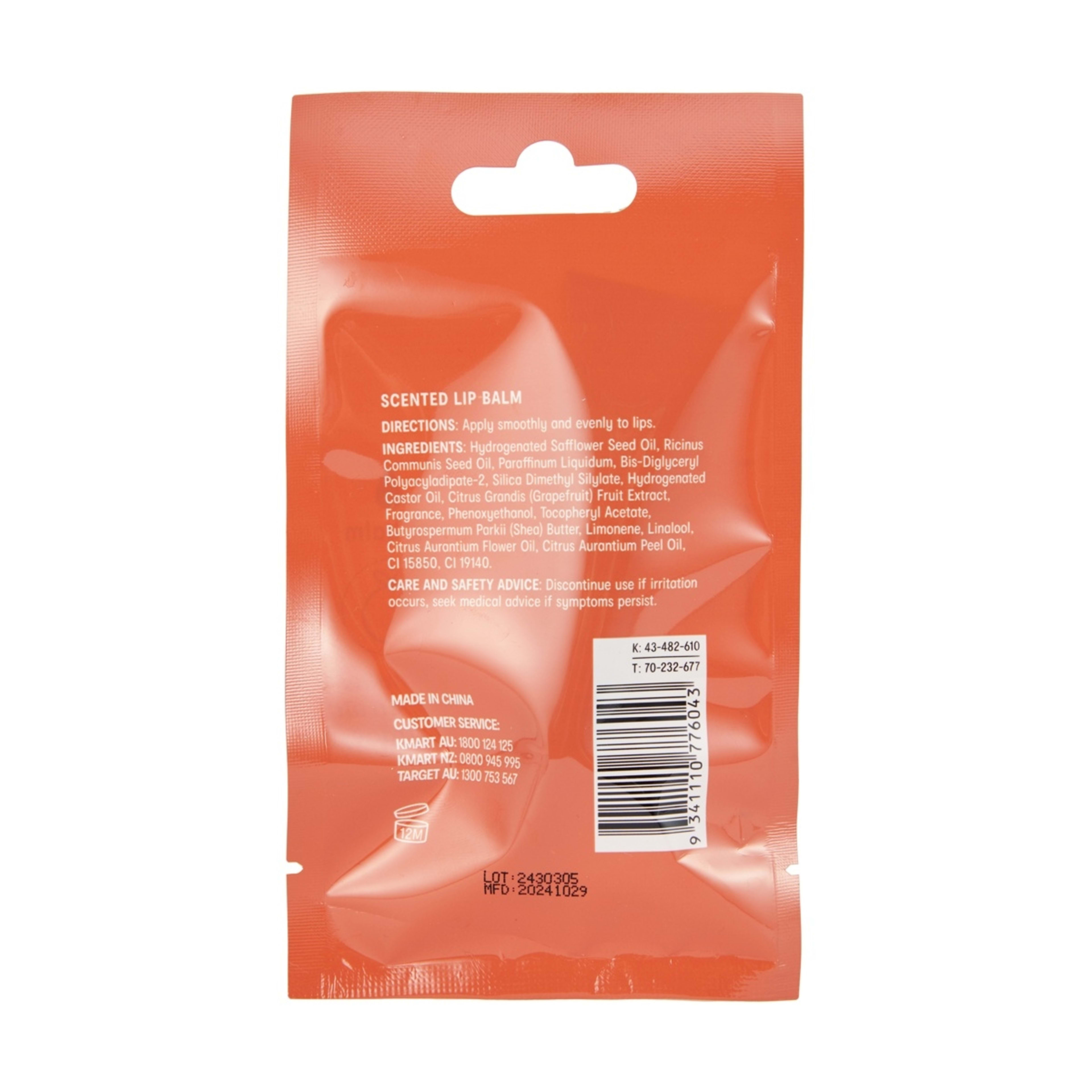 5 OXX Skincare Lip Balm 15ml - Grapefruit Scented, 5 of 5