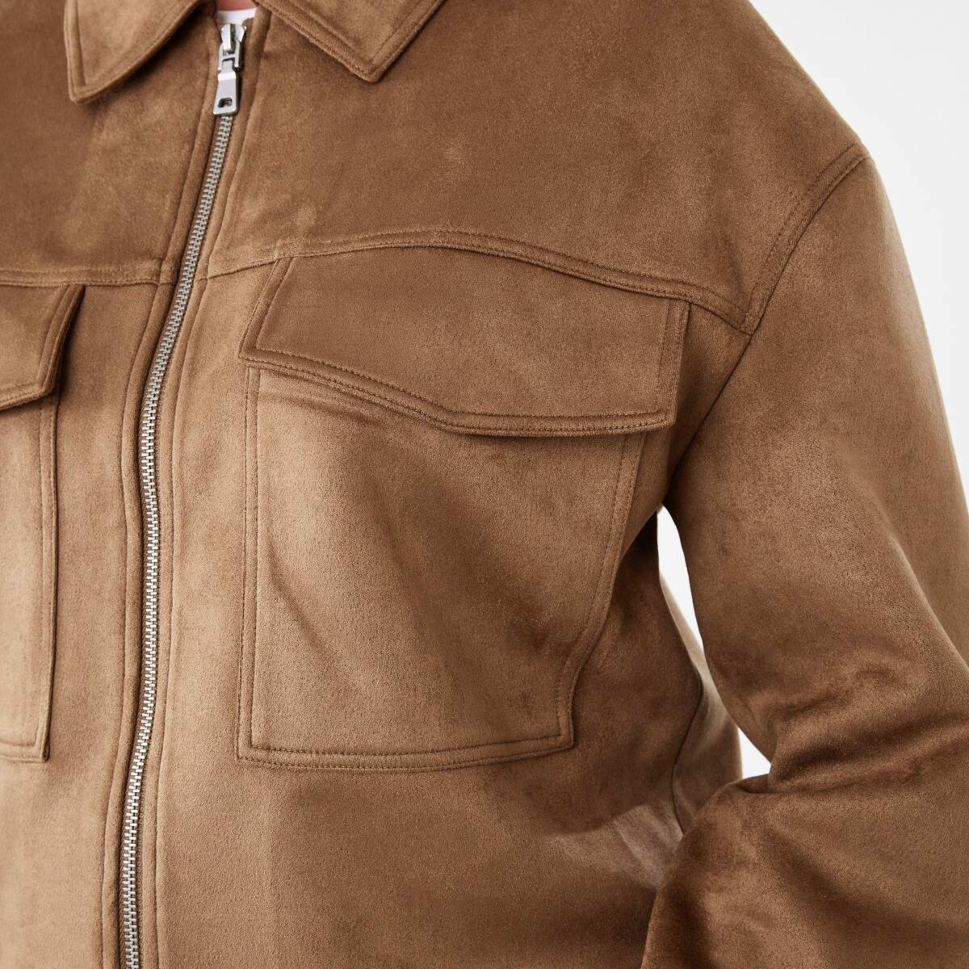 7 Suedette Shacket Deep Camel, 7 of 7