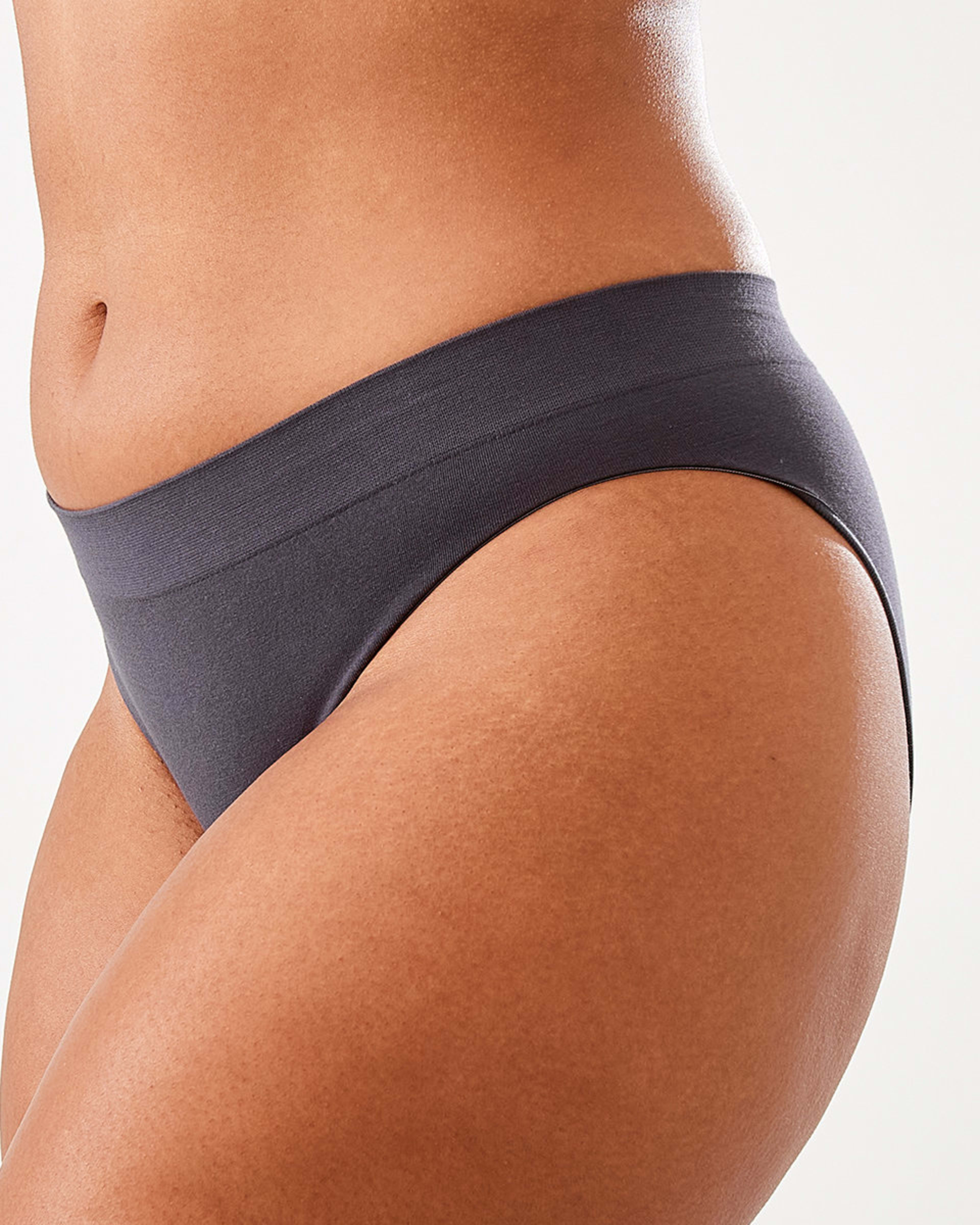6 3 Pack Seamfree Cotton Bikini Briefs WASHED SLATE, SEAGRASS BLUE, BRIGHT TURQUOISE, 6 of 8