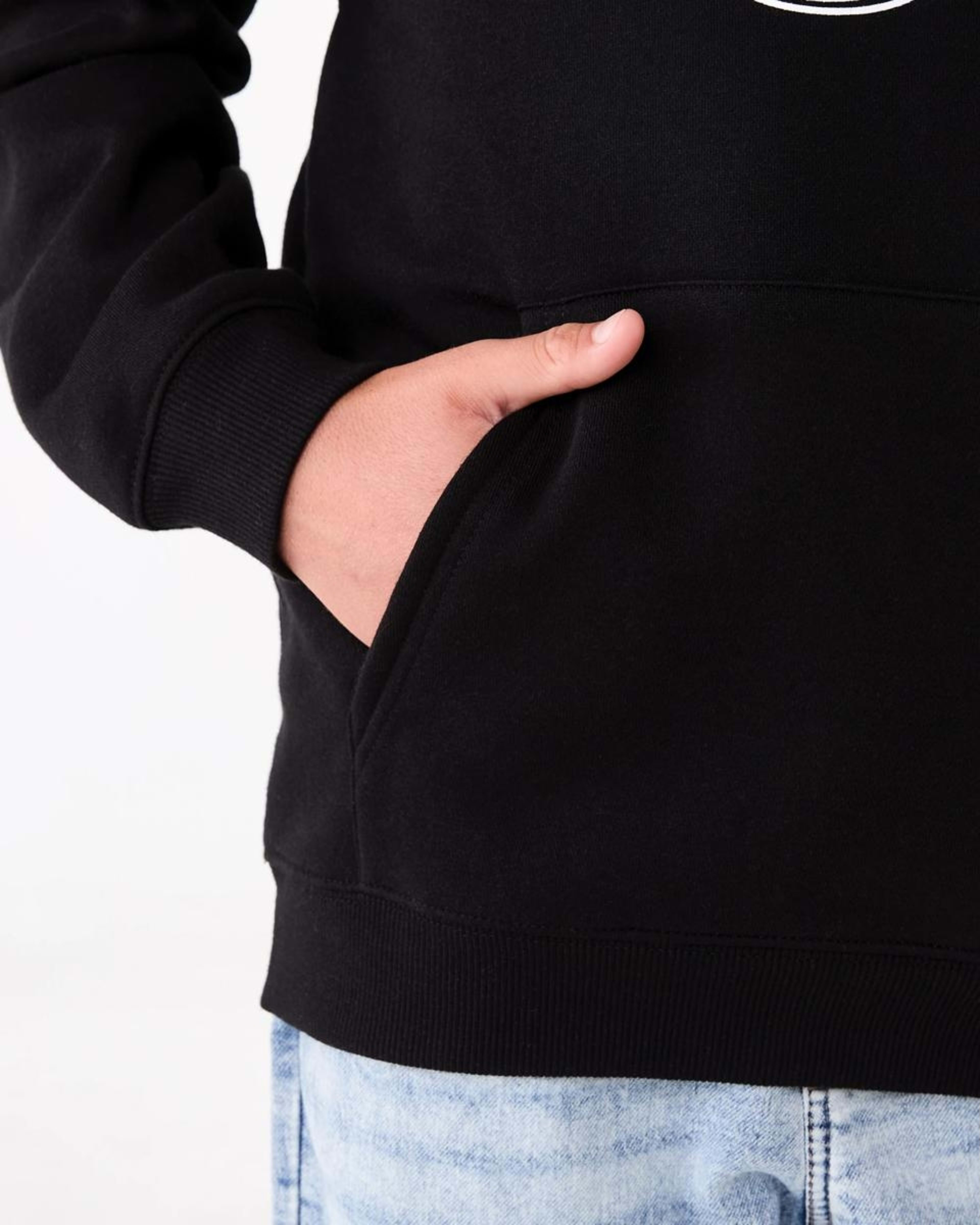 7 Oversized Print Hoodie Blk Slogan, 7 of 8