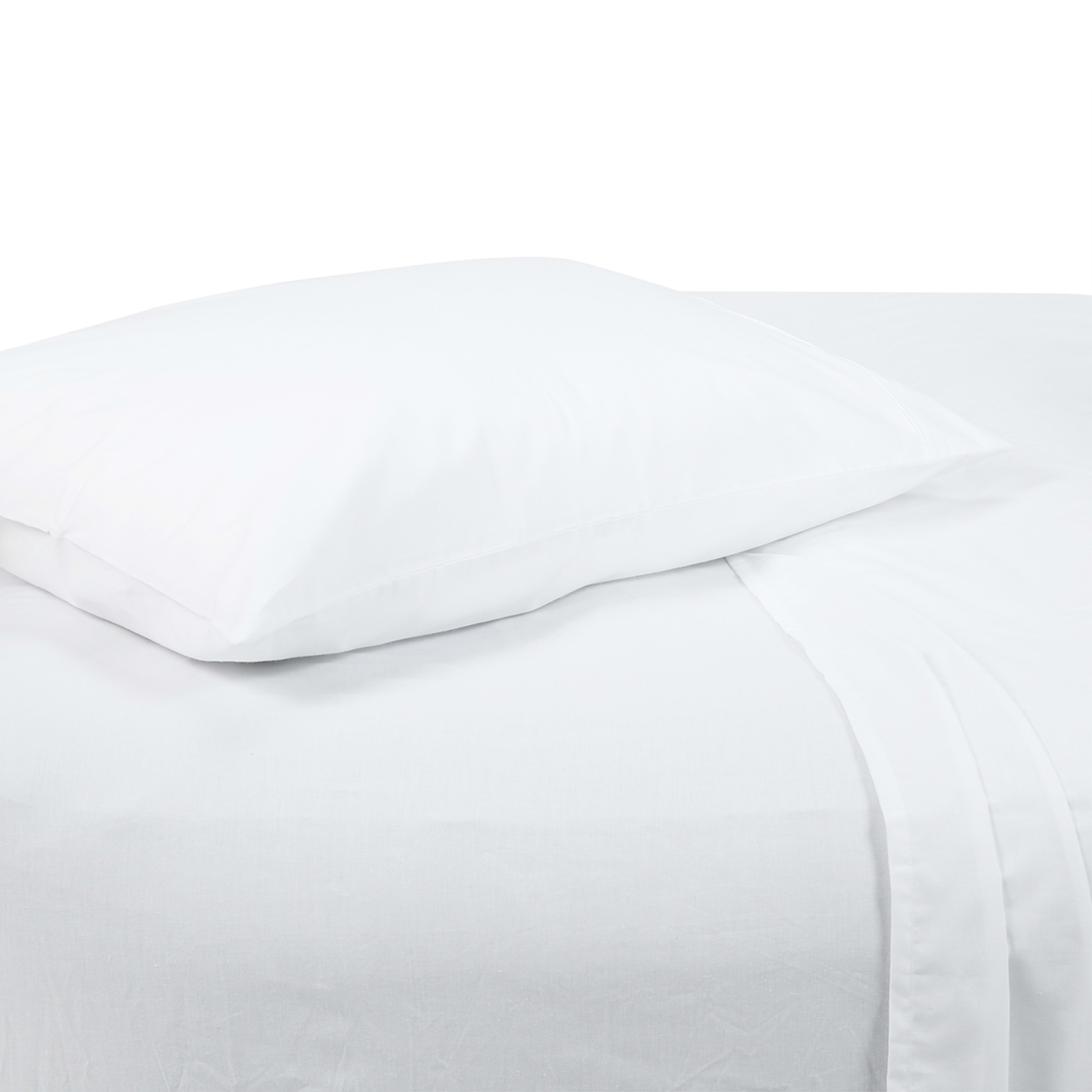 180 Thread Count Sheet Set - Single Bed, White
