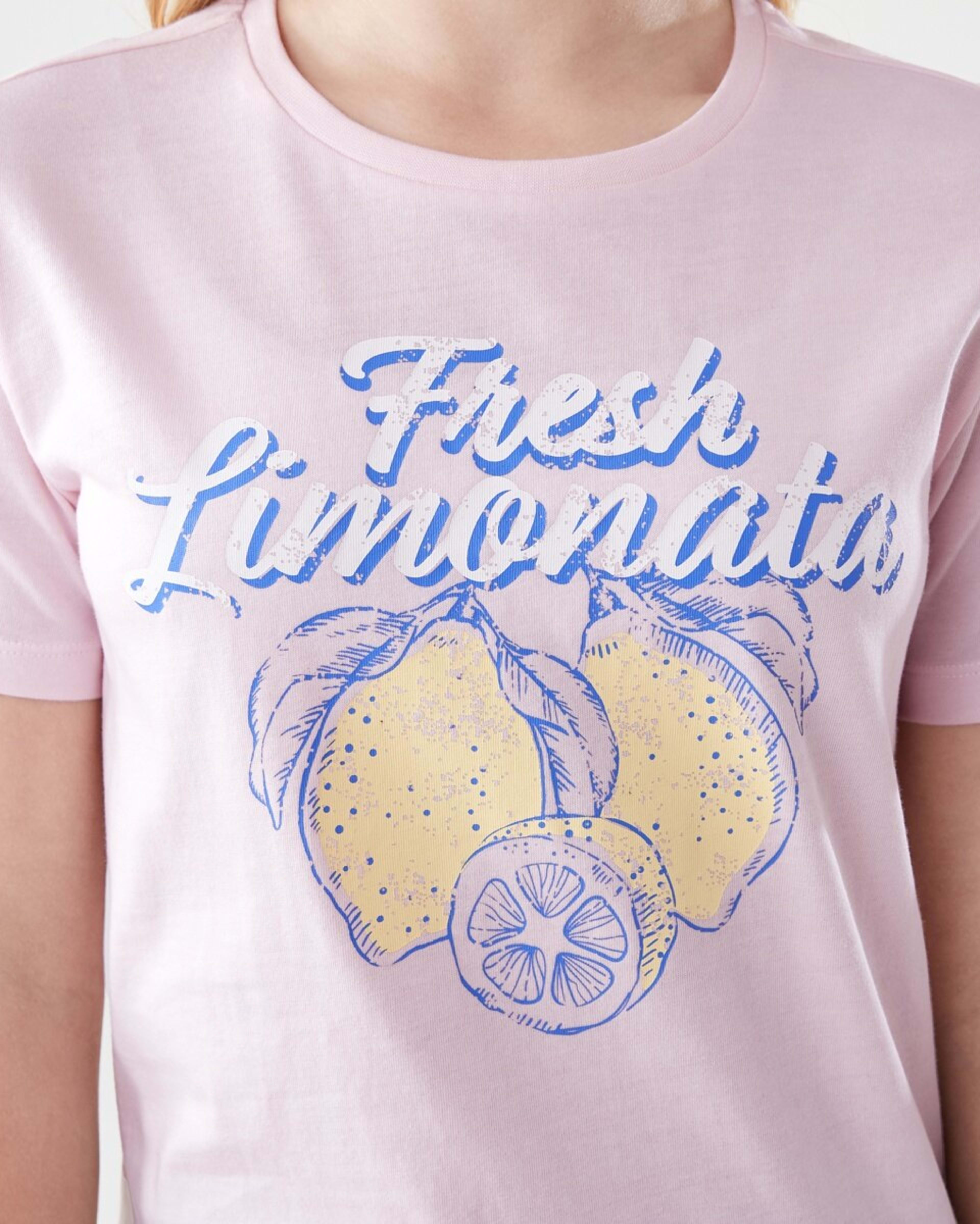 4 Short Sleeve Print T-shirt FRESH LIMONATA  PINK, 4 of 6