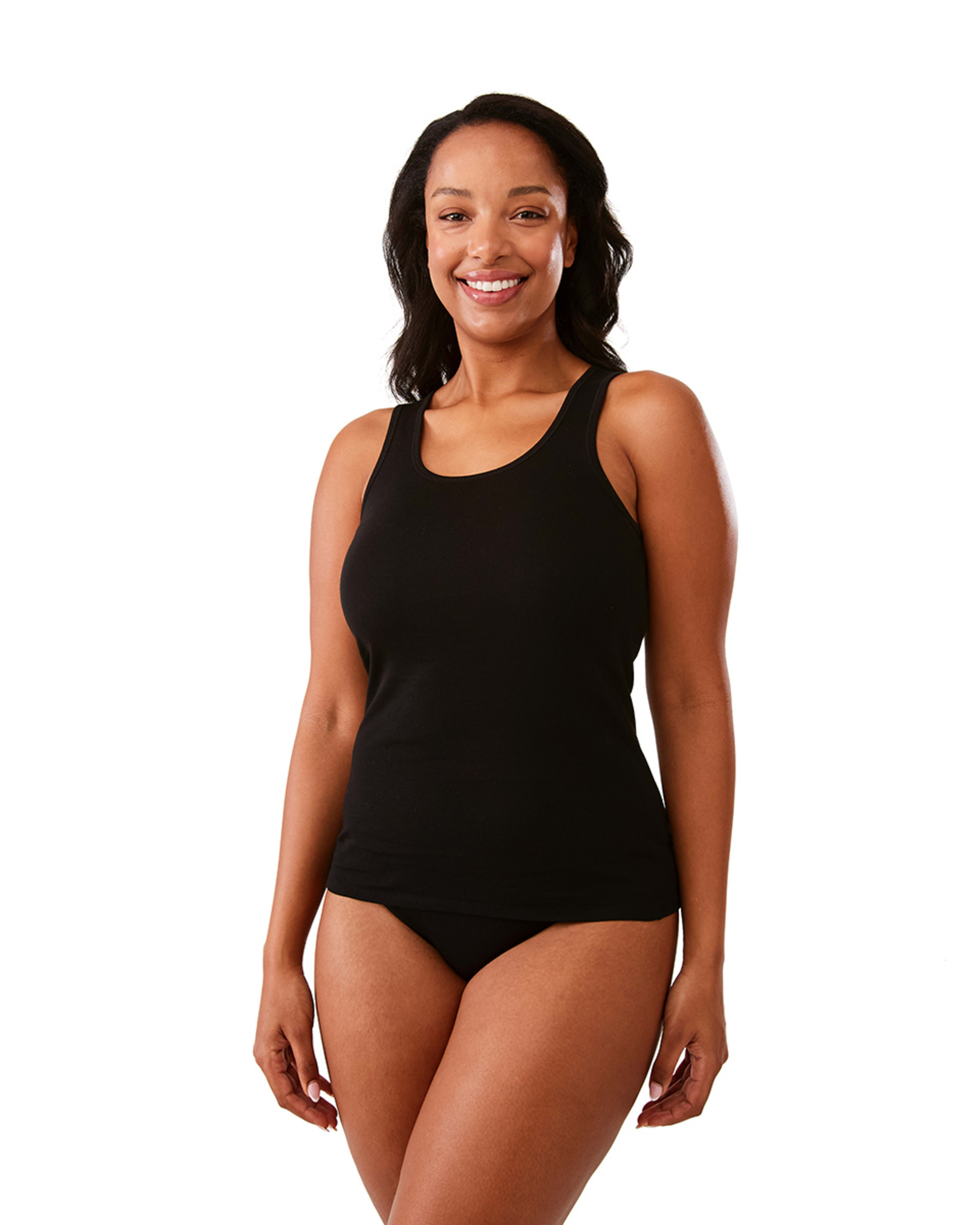 3 3 Pack Essential Cotton Tank Black, 3 of 9