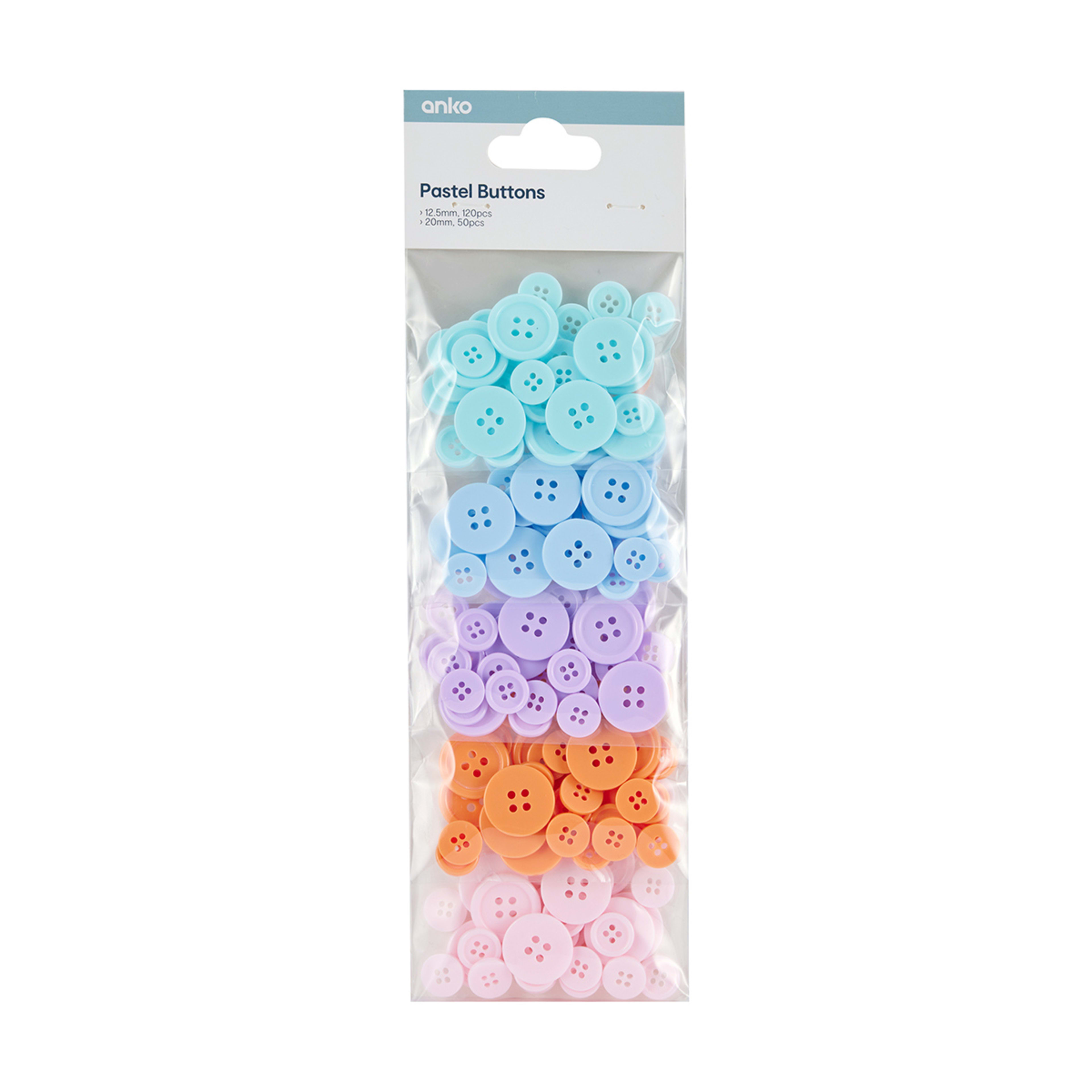 170 Pieces Pastel Buttons Kmart