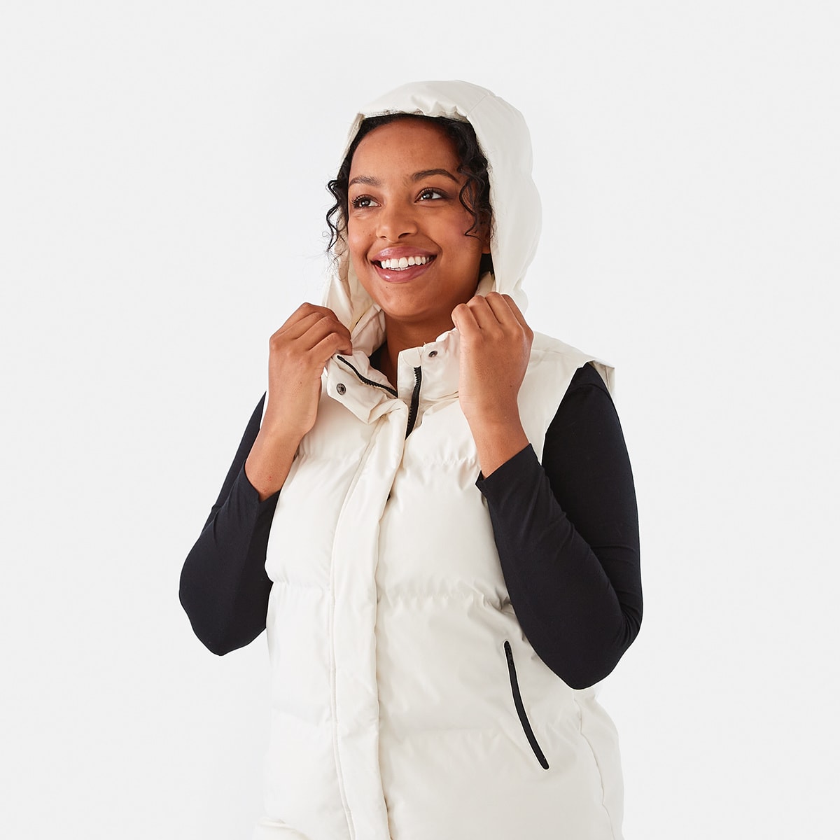 Active Womens Bonded Long Puffer Vest Kmart