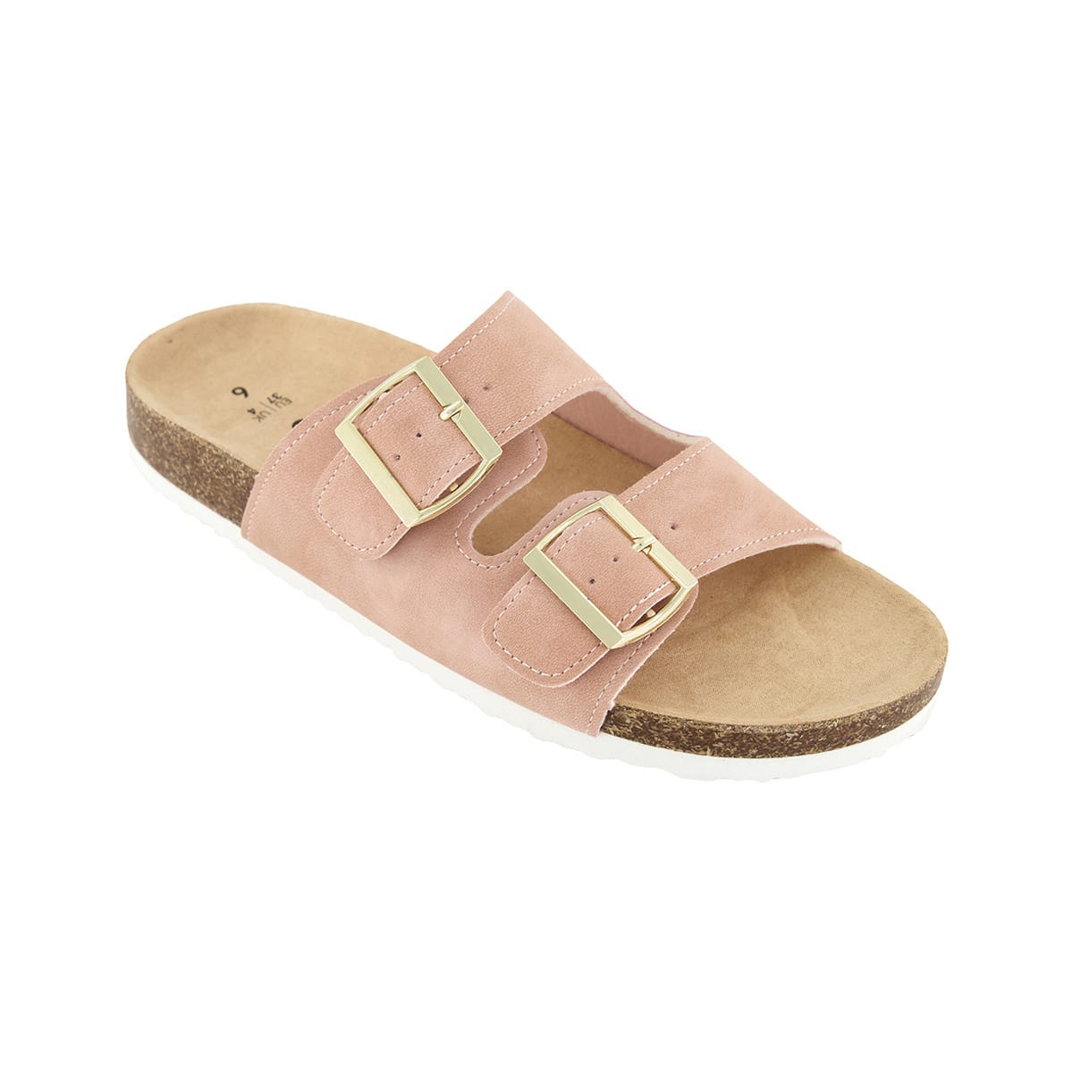 Double Buckle Footbed Slides Kmart