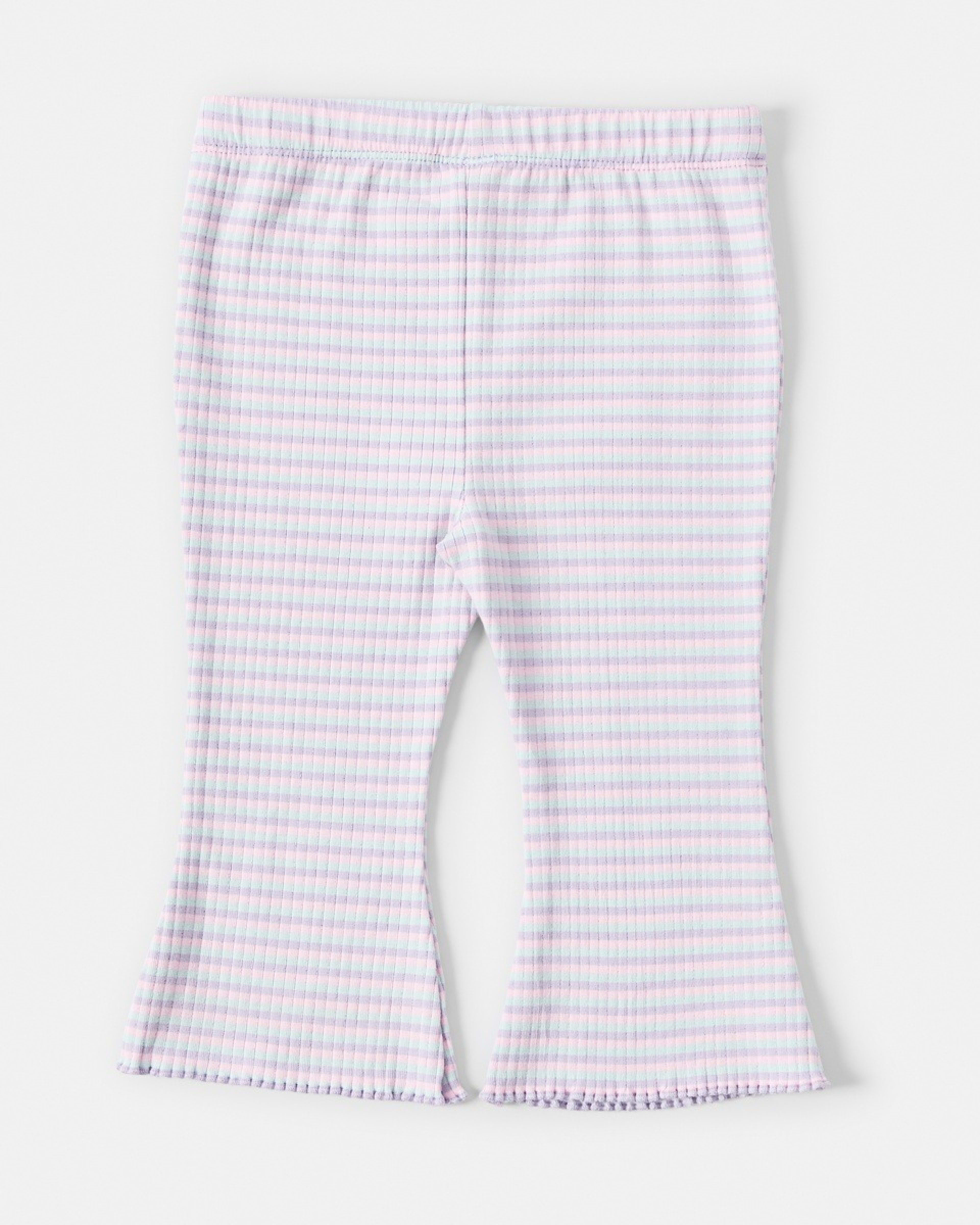 2 Rib Flare Leggings Pstl Strp, 2 of 3