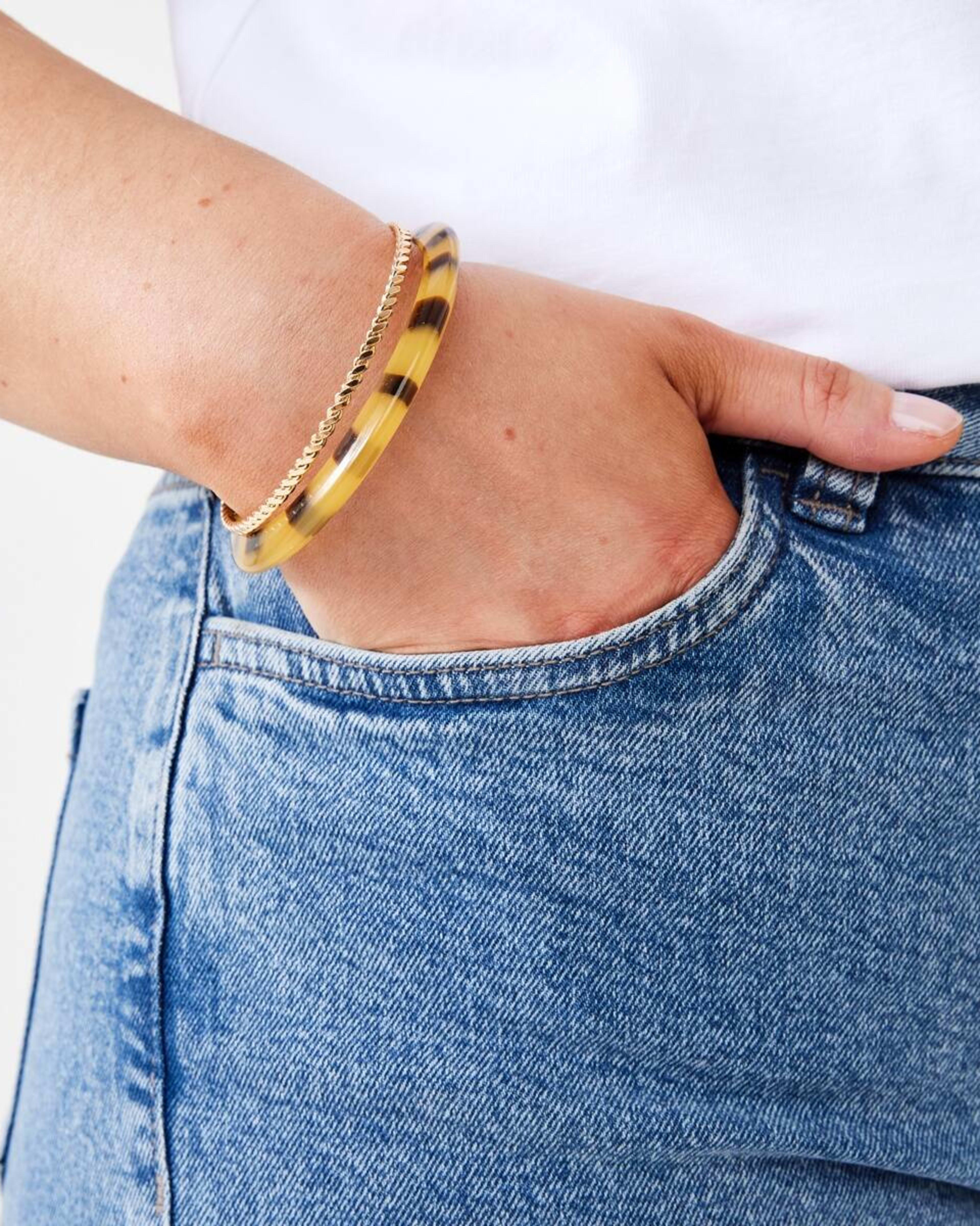 3 3 Pack Acrylic Bangles Gold, 3 of 5