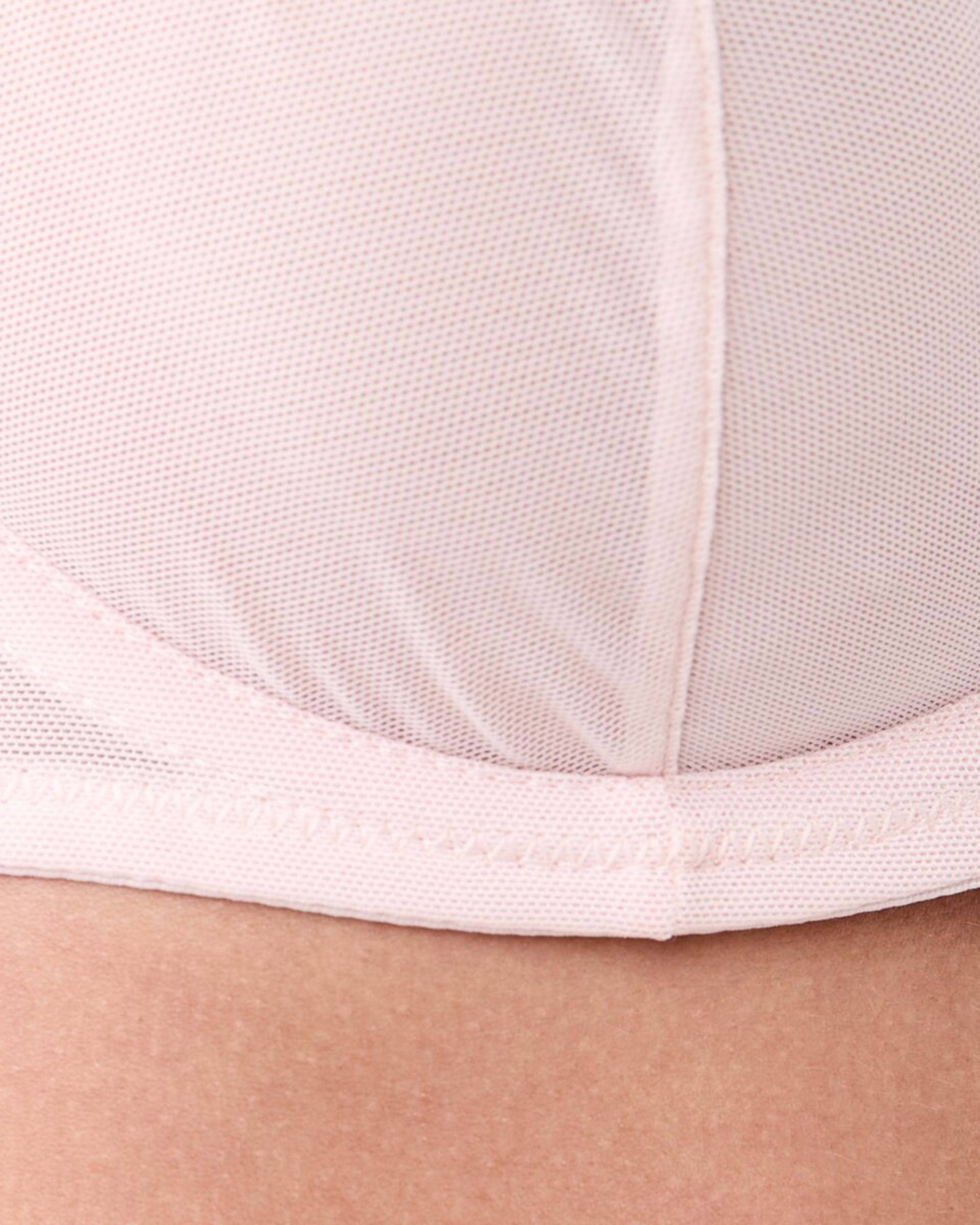 7 Co-ordinated Ribbon Trim Soft Cup Bra Pink Chalk, 7 of 7