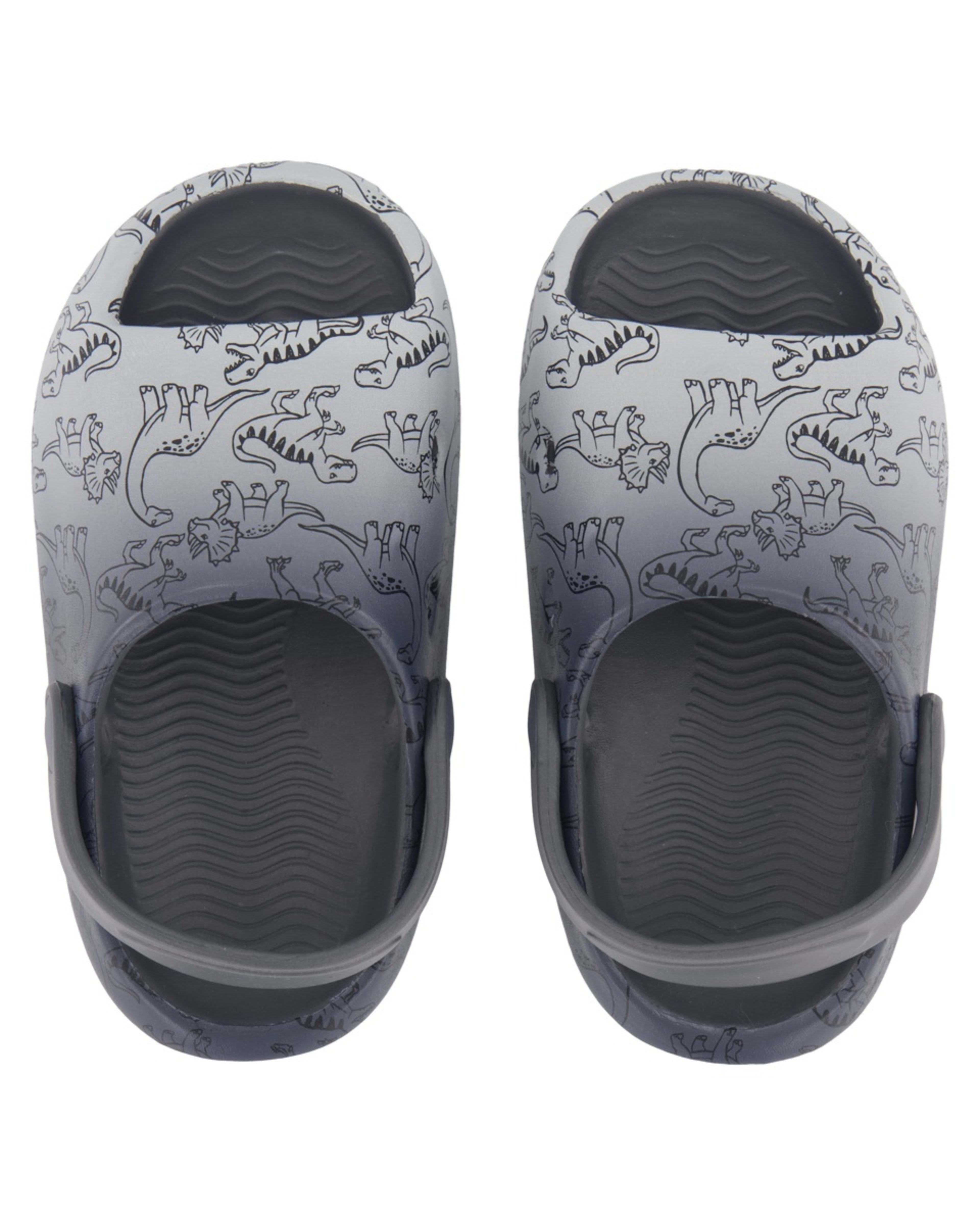 2 Junior Slides SKETCHY DINOS OMBRE GREY, 2 of 3