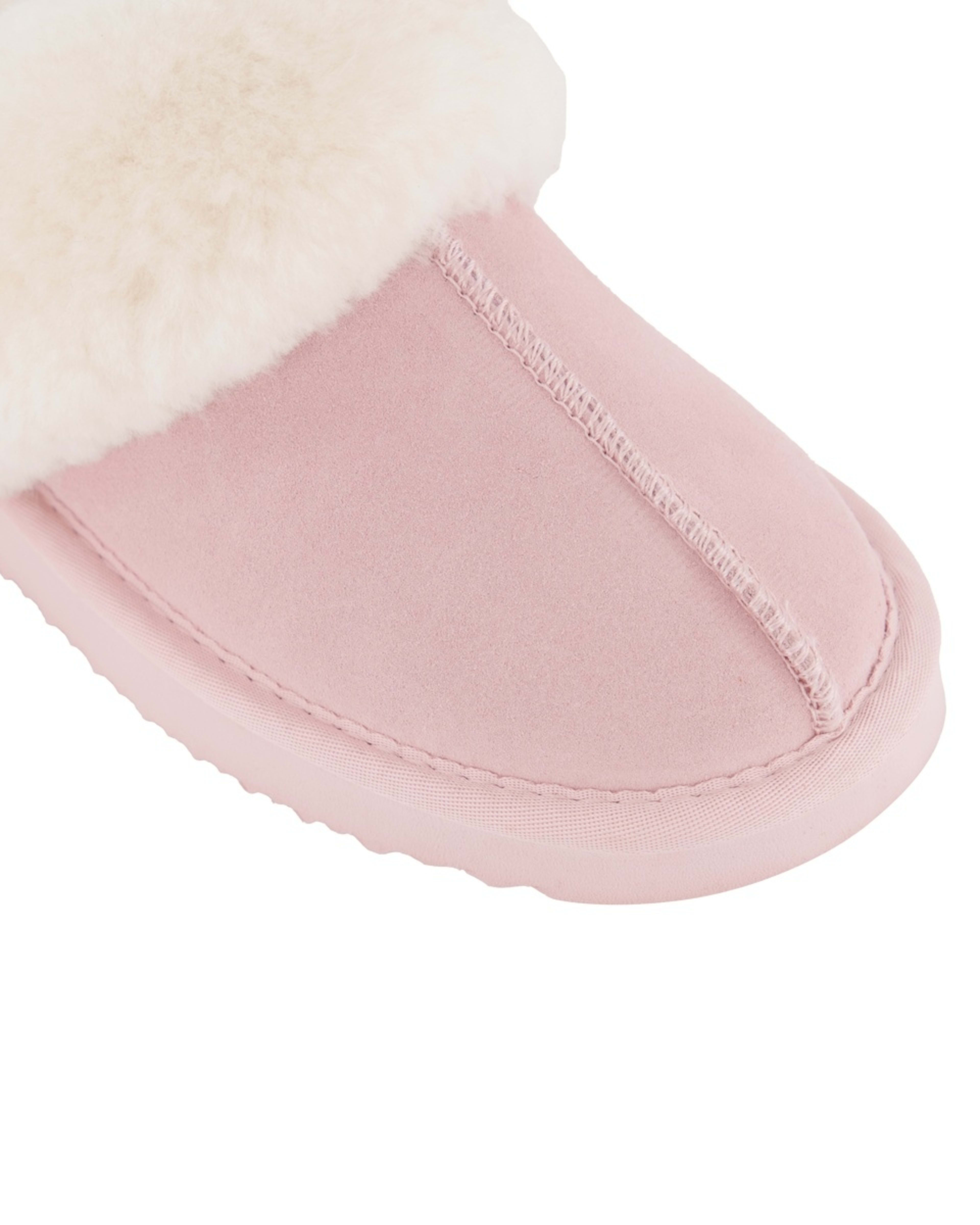 3 Elevated Sheepskin Scuffs Silvr Pink, 3 of 3