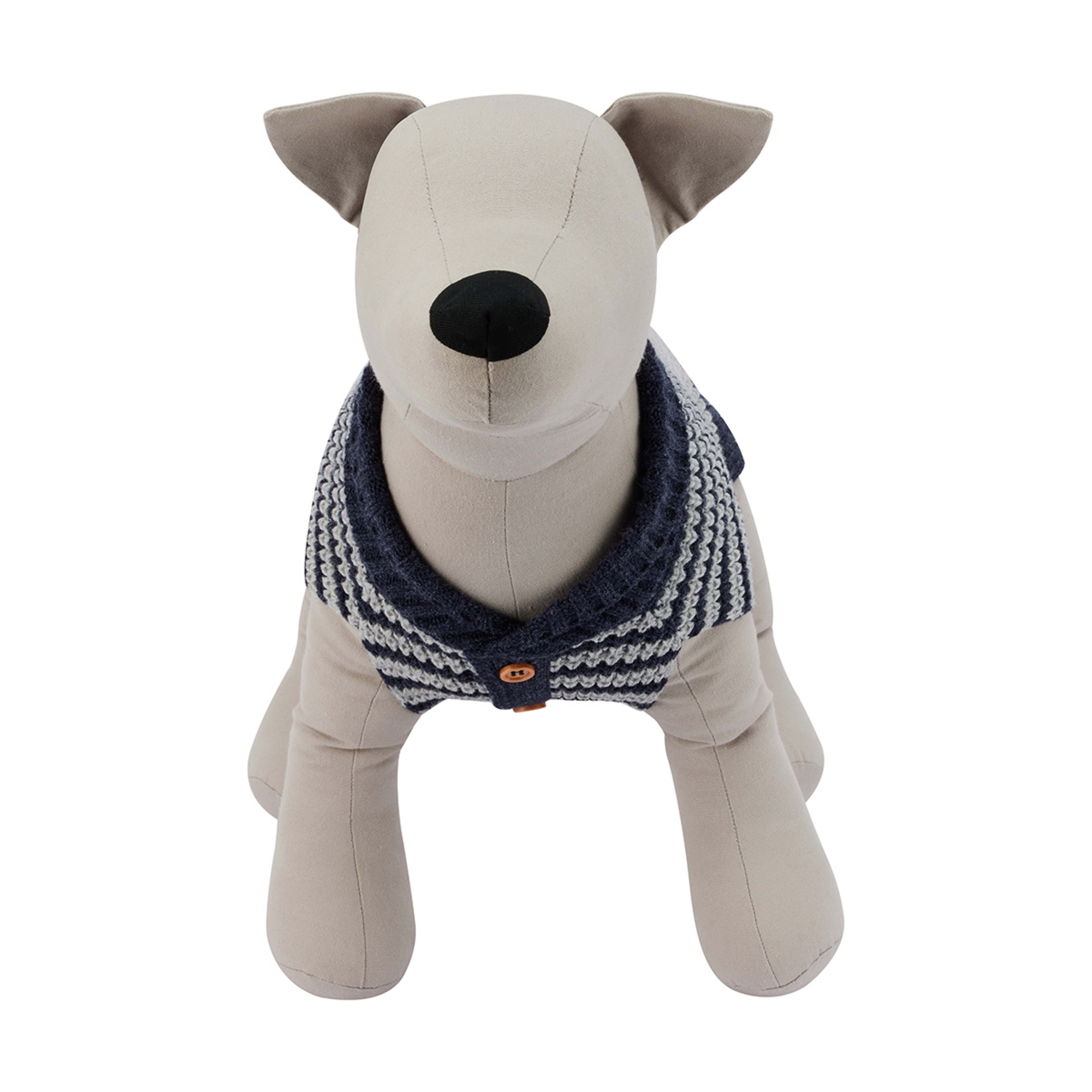 4 Pet Navy Stripe Cardigan - Medium, 4 of 10
