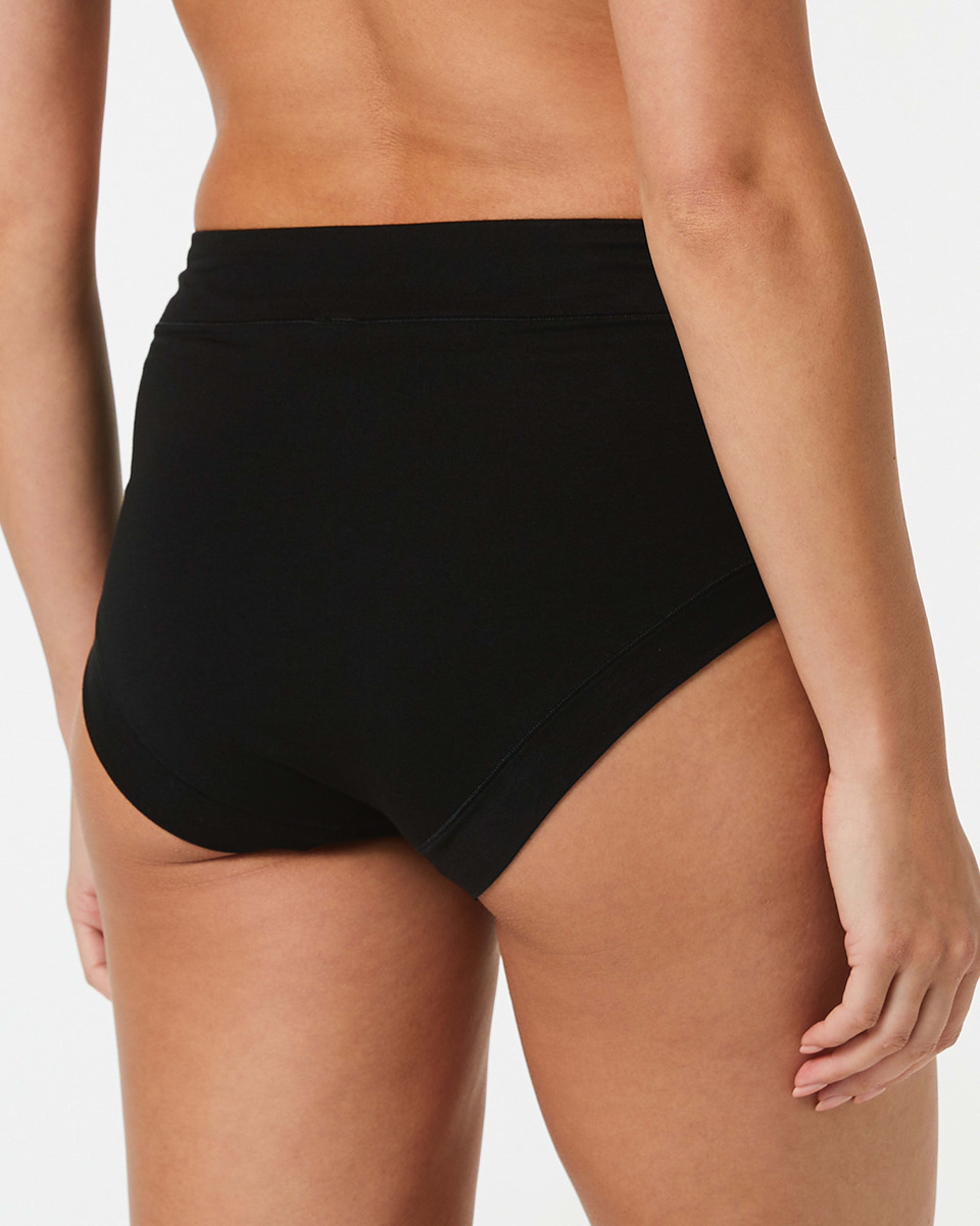 5 3 Pack Cotton Stretch Comfort Full Briefs Black, 5 of 6
